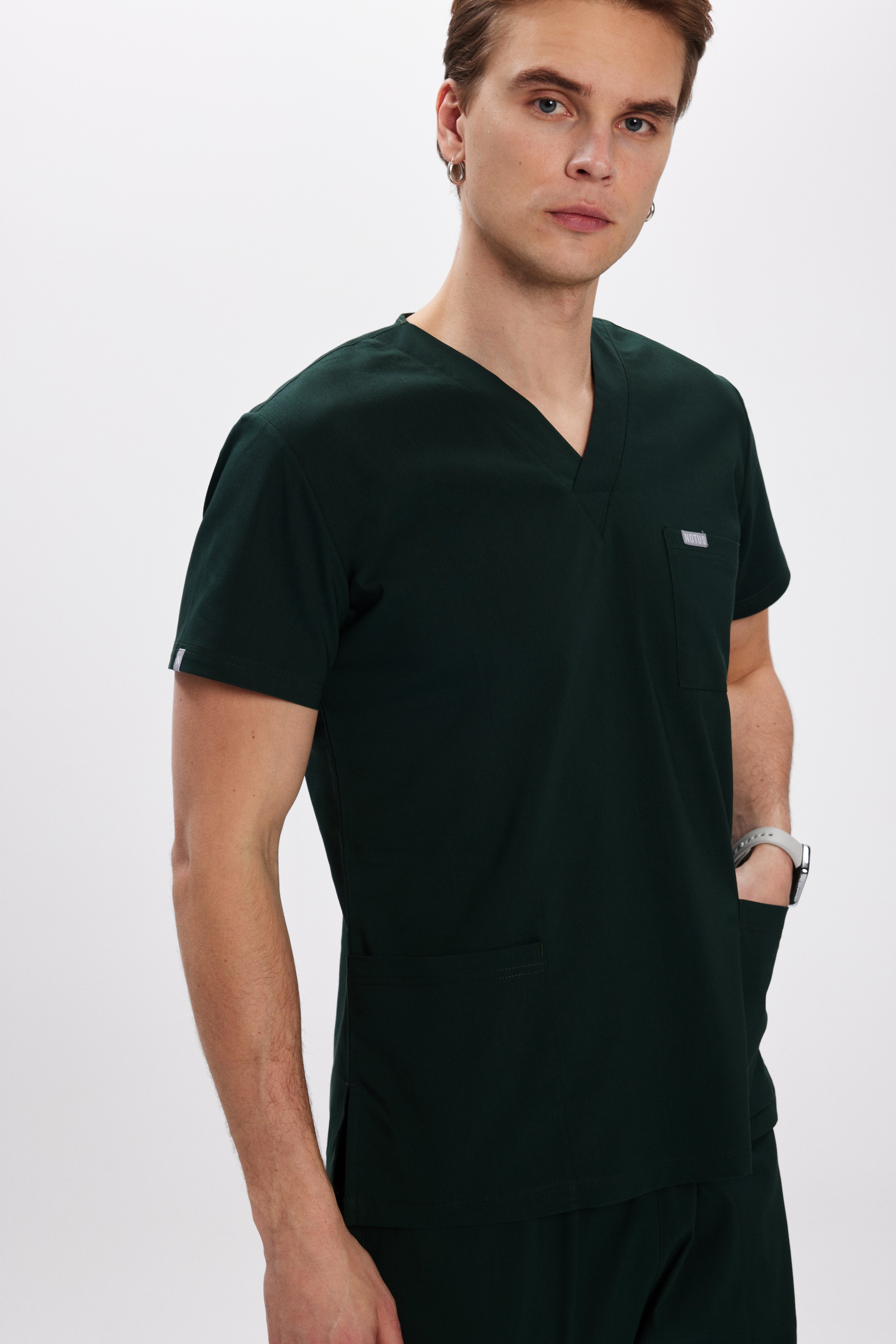 Çam Yeşili Likralı Klasik Erkek Üniforma Takım