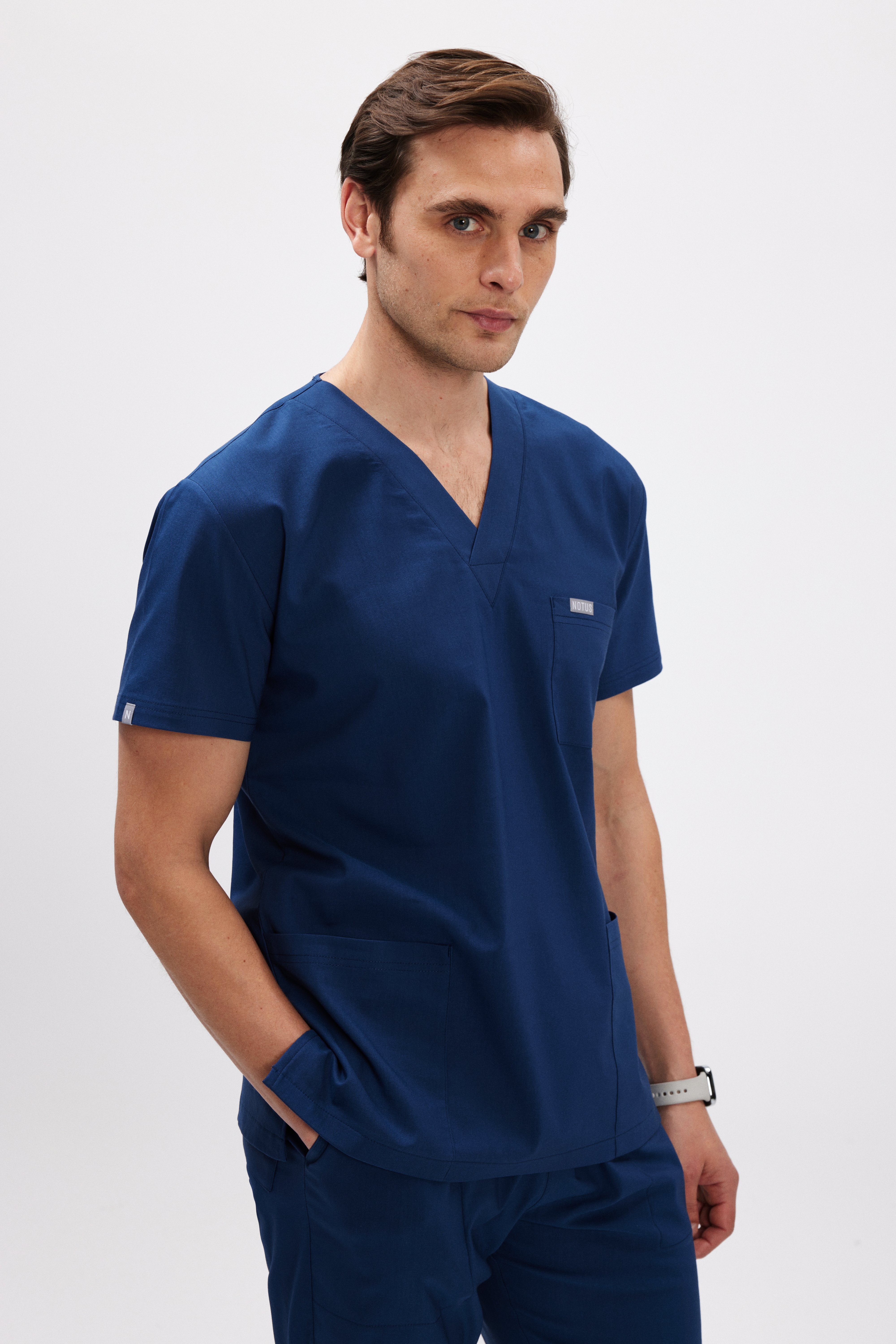 Petrol Lacivert Likralı Klasik Erkek Üniforma Takım