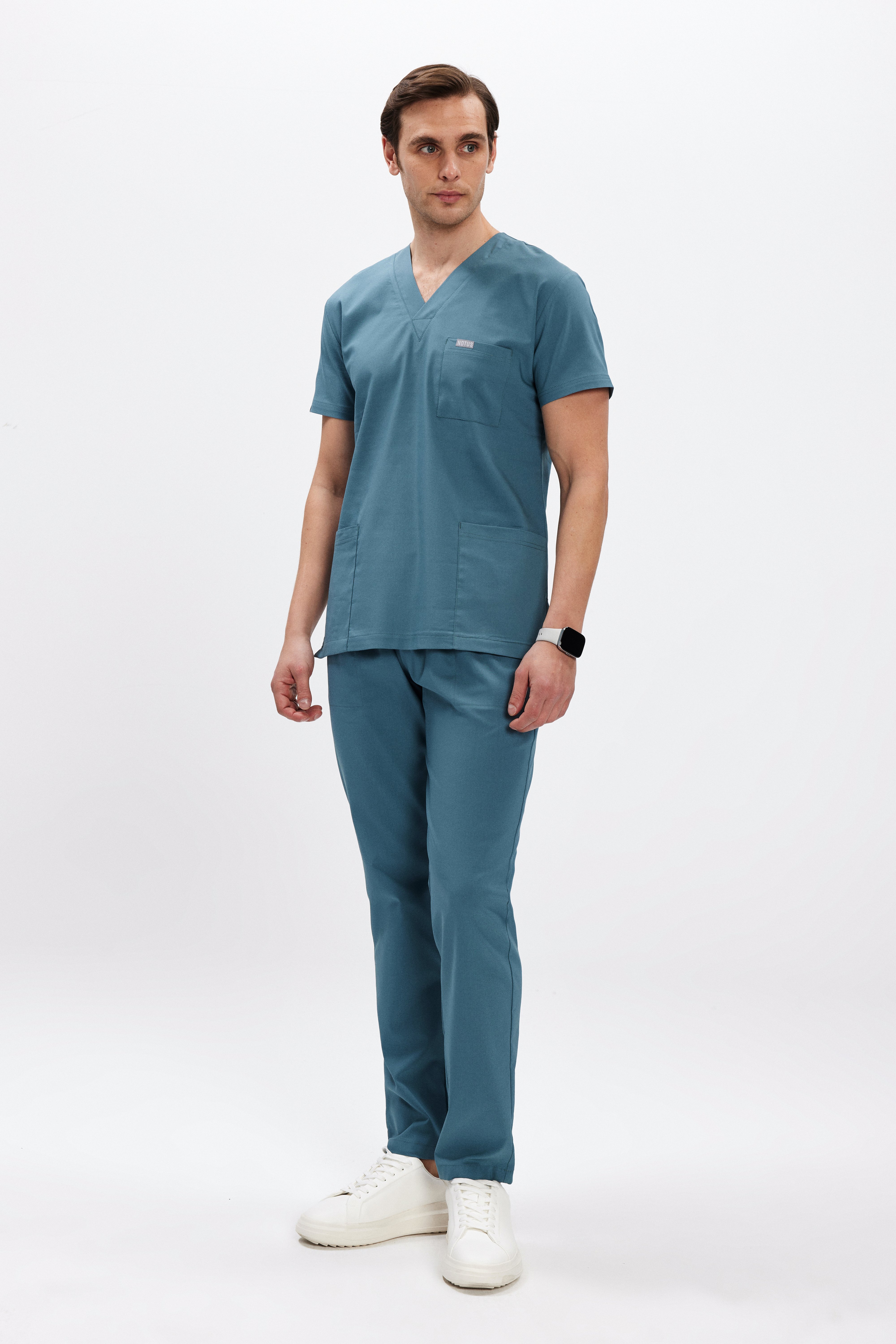 Petrol Yeşili  Likralı Klasik Erkek Üniforma Takım