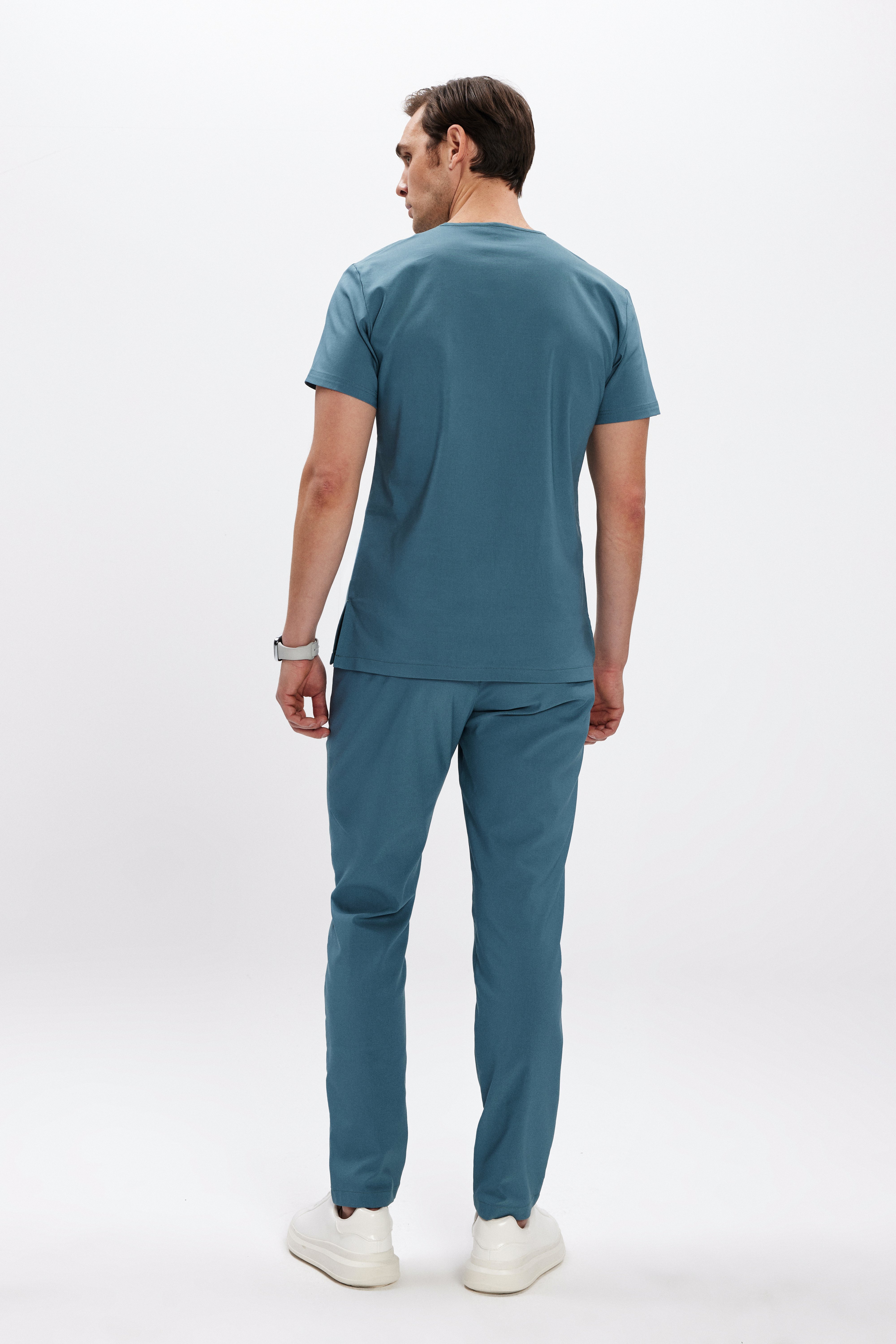 Petrol Yeşili  Likralı Klasik Erkek Üniforma Takım