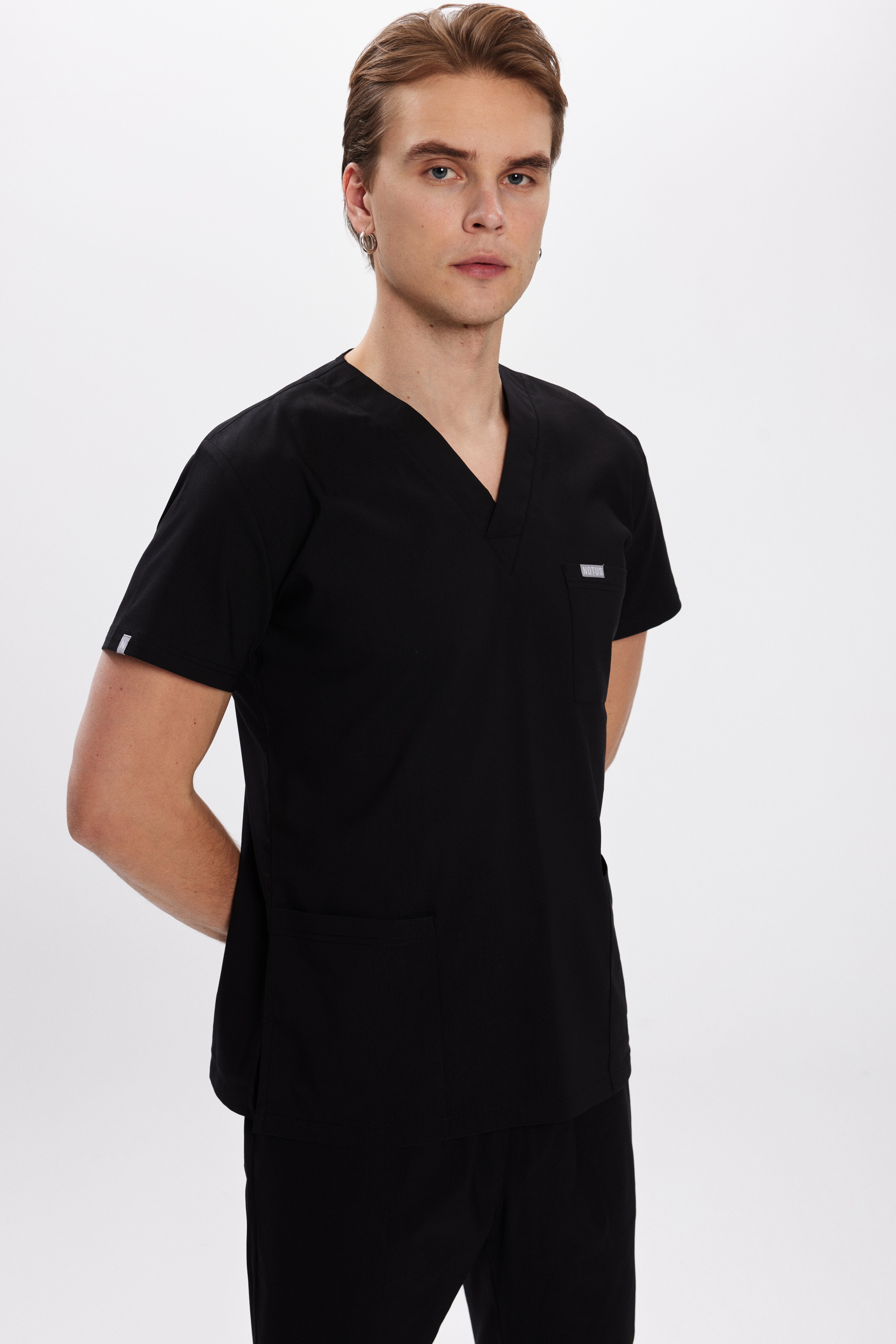 Siyah Likralı Klasik Erkek Üniforma Takım