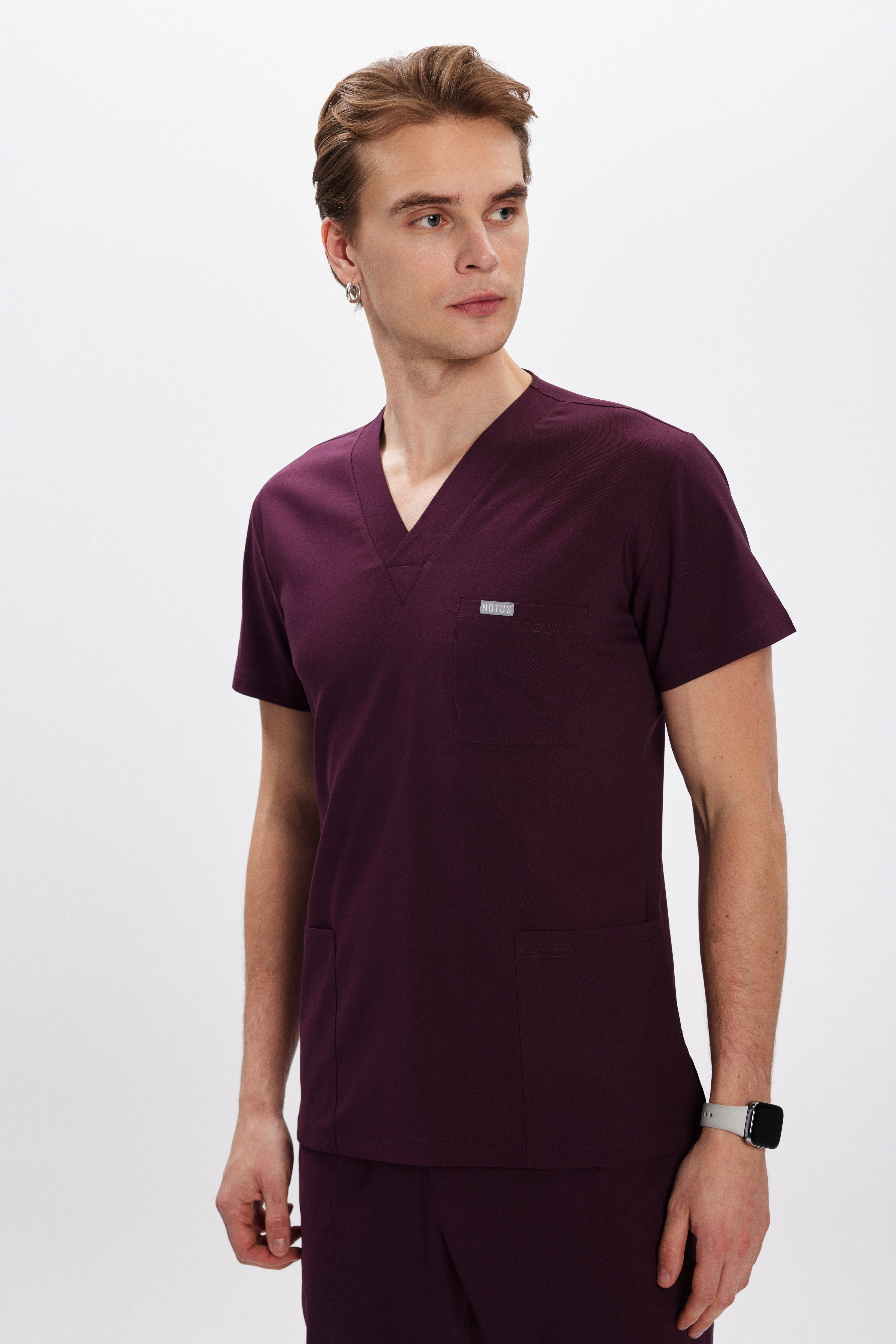 Mürdüm Likralı Klasik Erkek Üniforma Takım