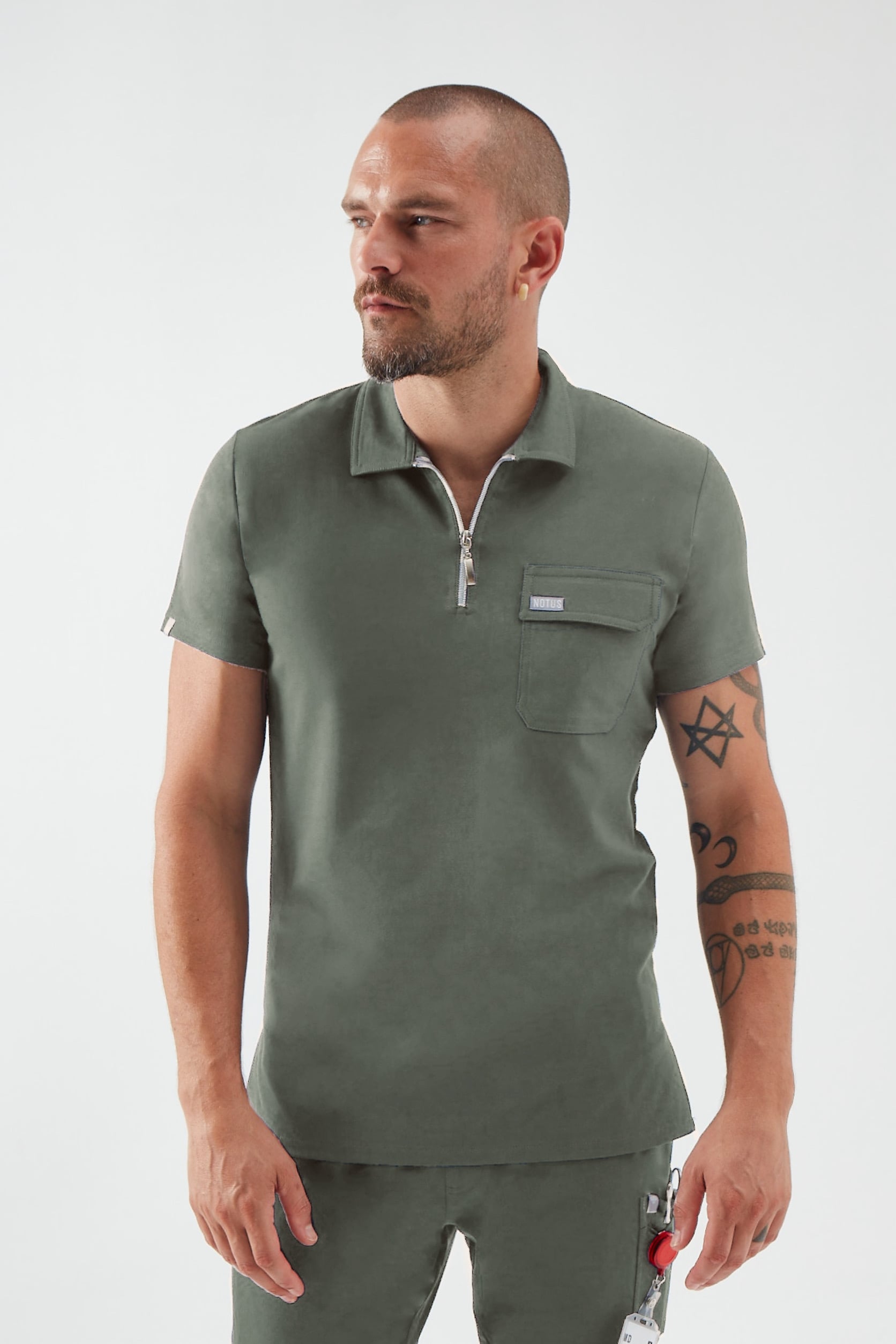 C U L L I N A N - Alpin Yeşil Polo Yaka Erkek Üniforma Üst