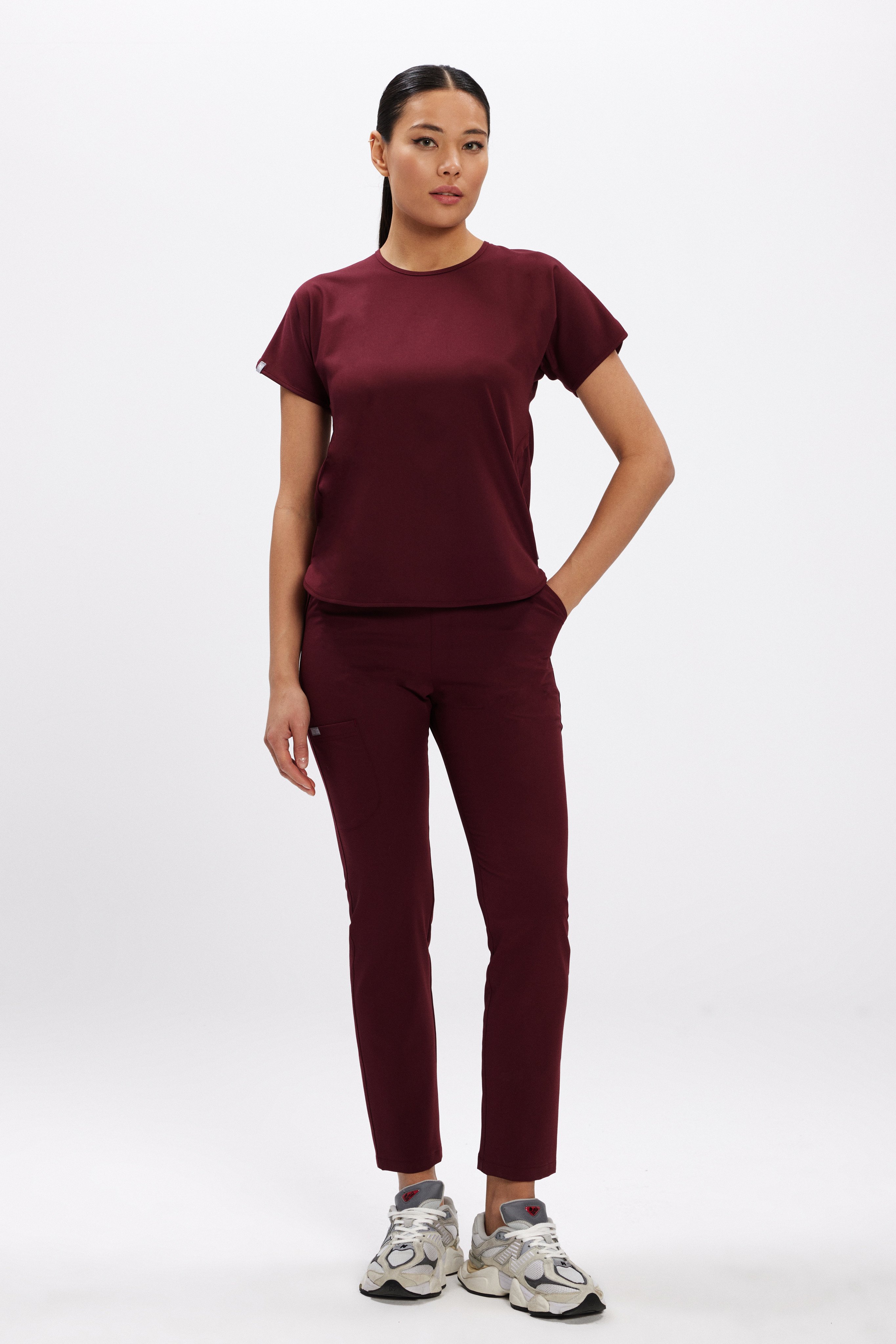 M E L B O U R N E - Bordo Kadın Üniforma Takım