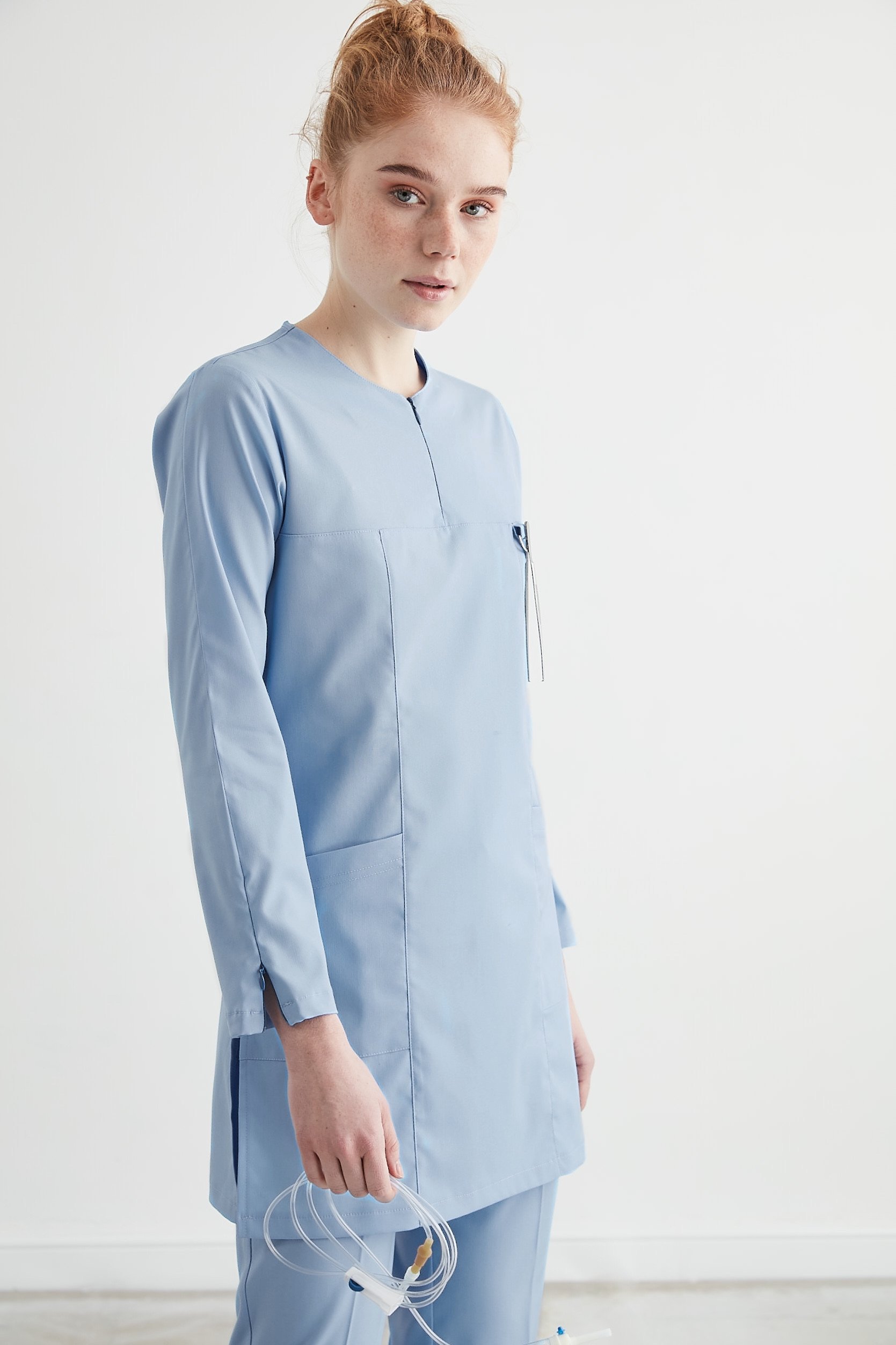 M A R R A K E S H- Açık Mavi Kadın Tesettür Üniforma Takım