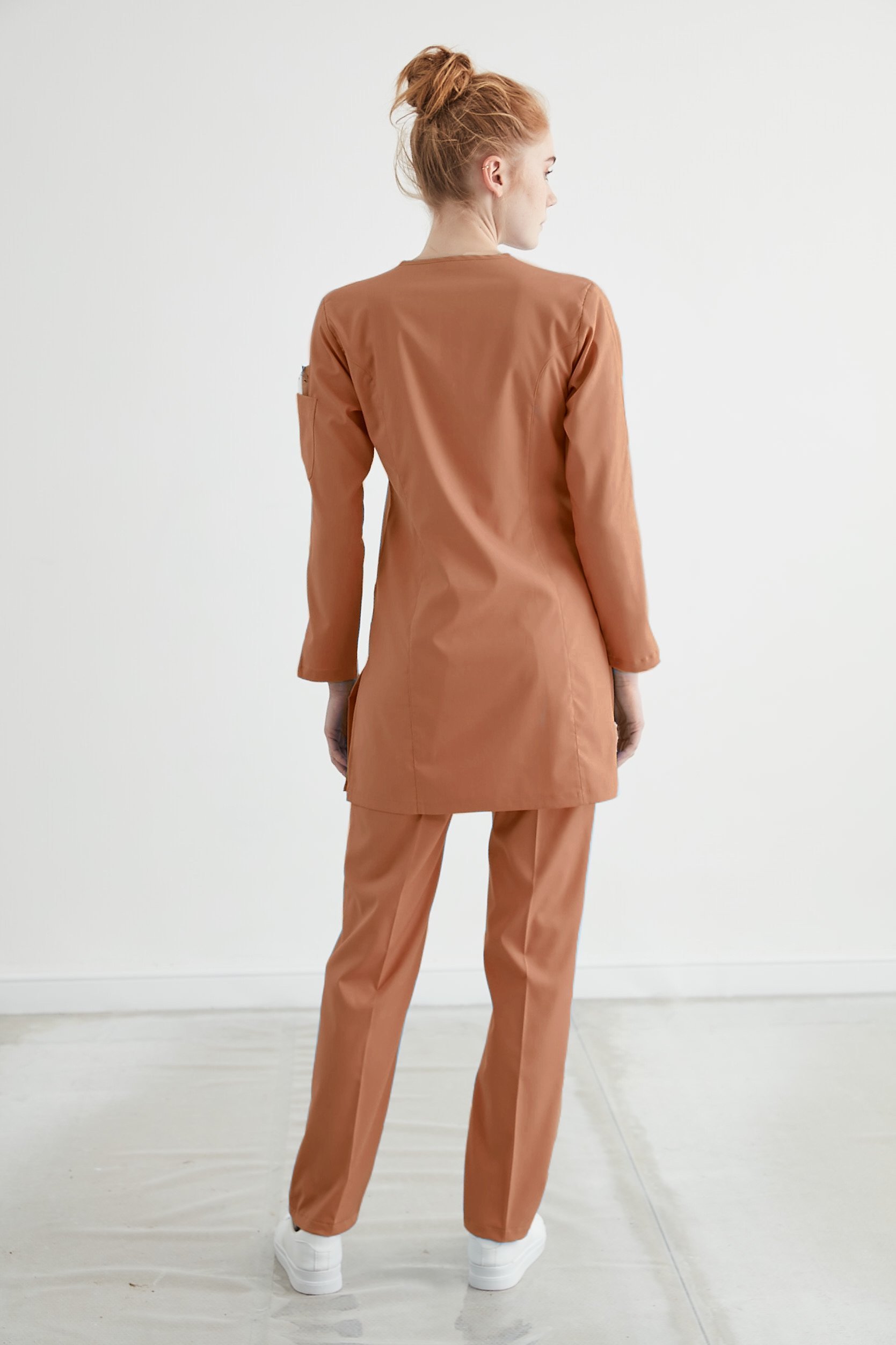 M A R R A K E S H- Terakota Kadın Tesettür Üniforma Takım