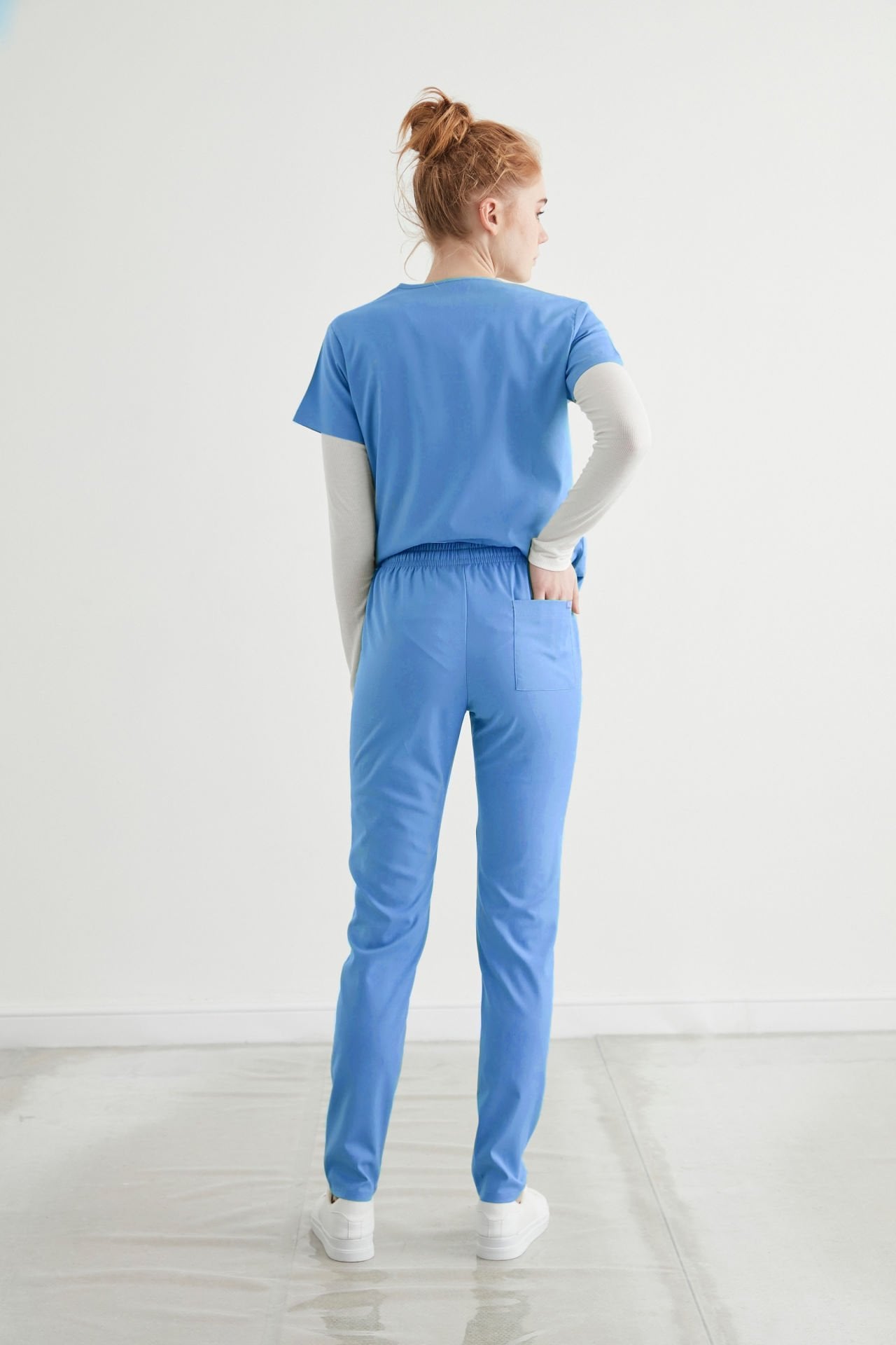 L I S B O N - Gök Mavi Kadın Üniforma Takım