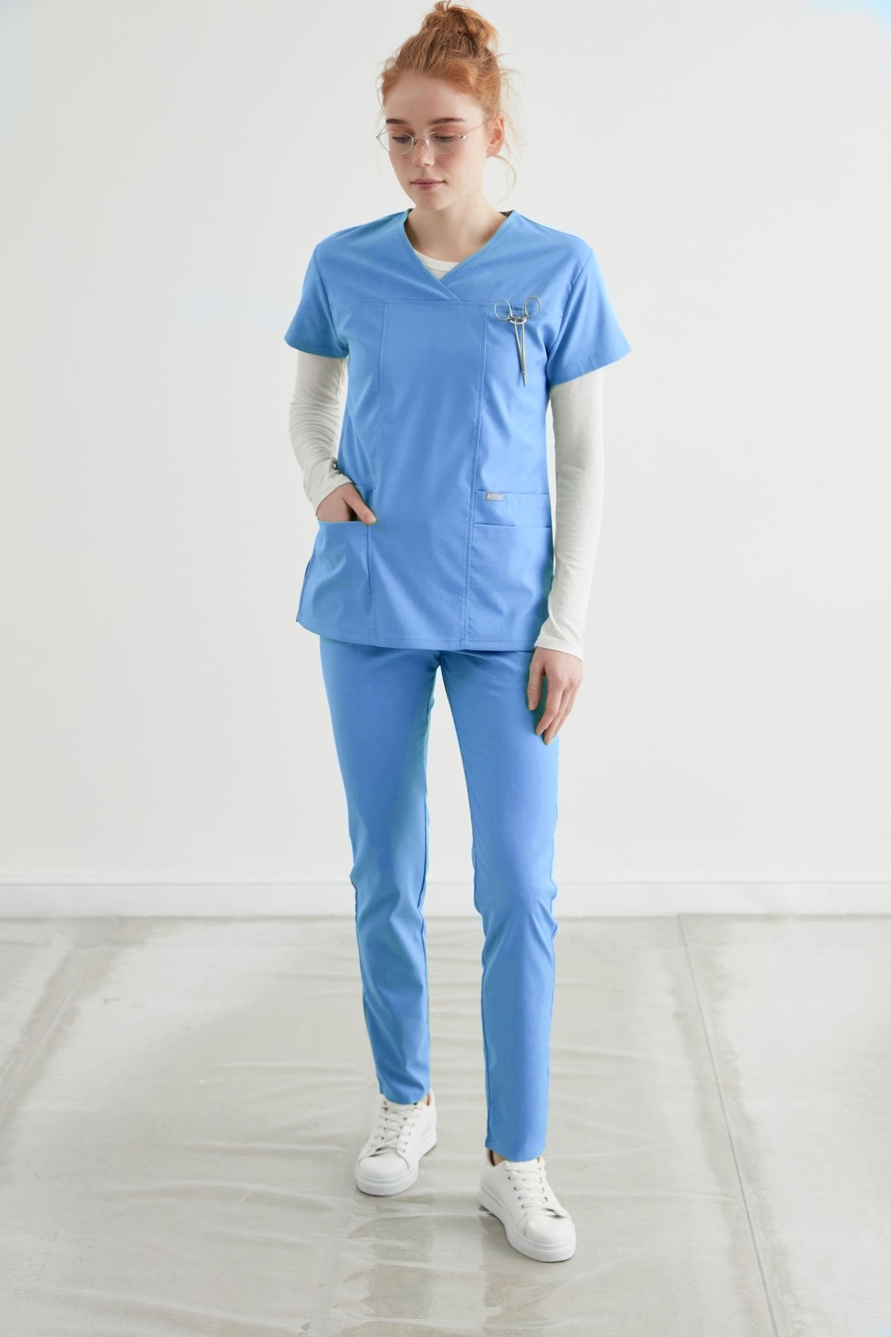 L I S B O N - Gök Mavi Kadın Üniforma Takım