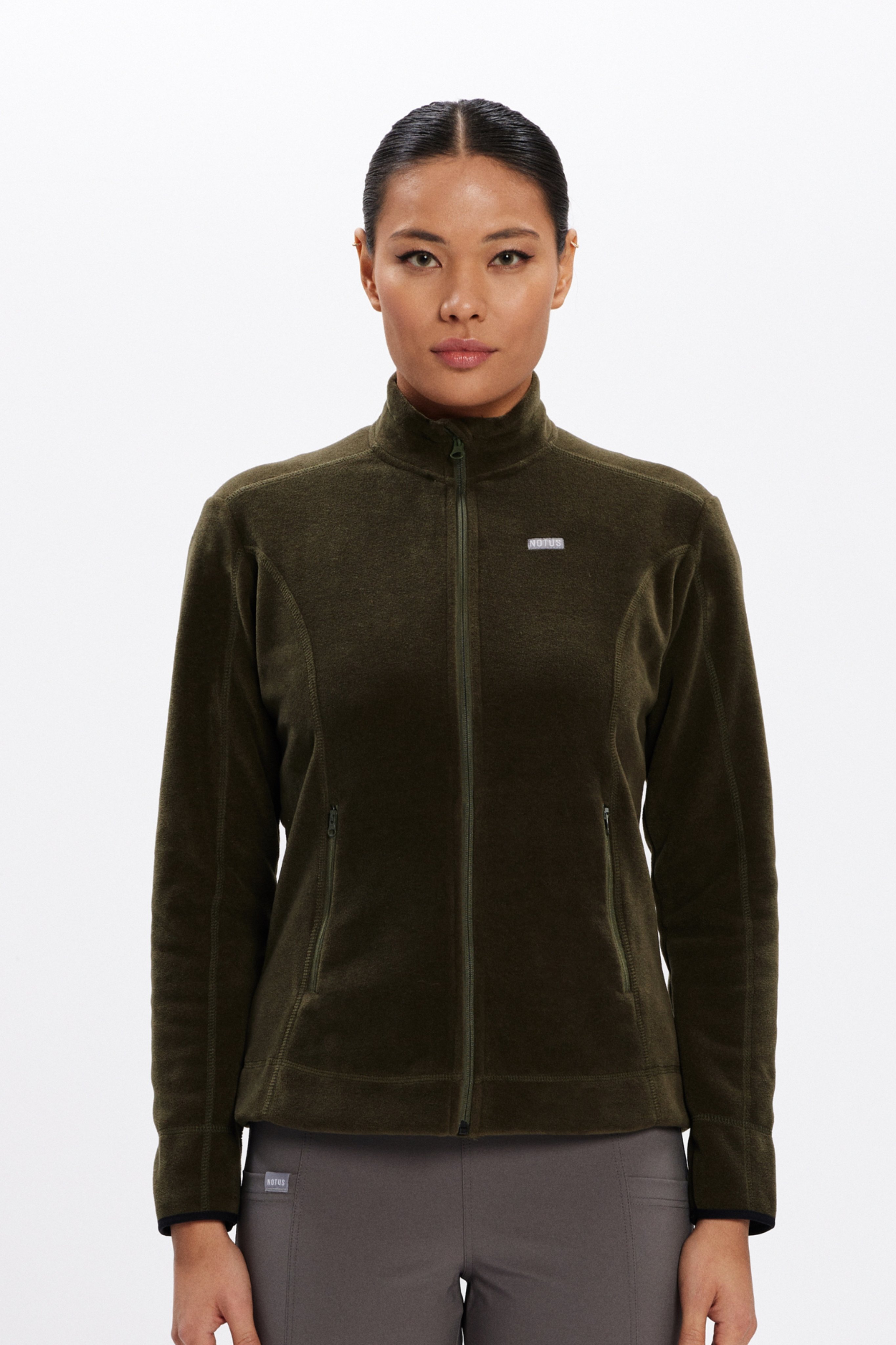 Haki Kadın Polar Ceket