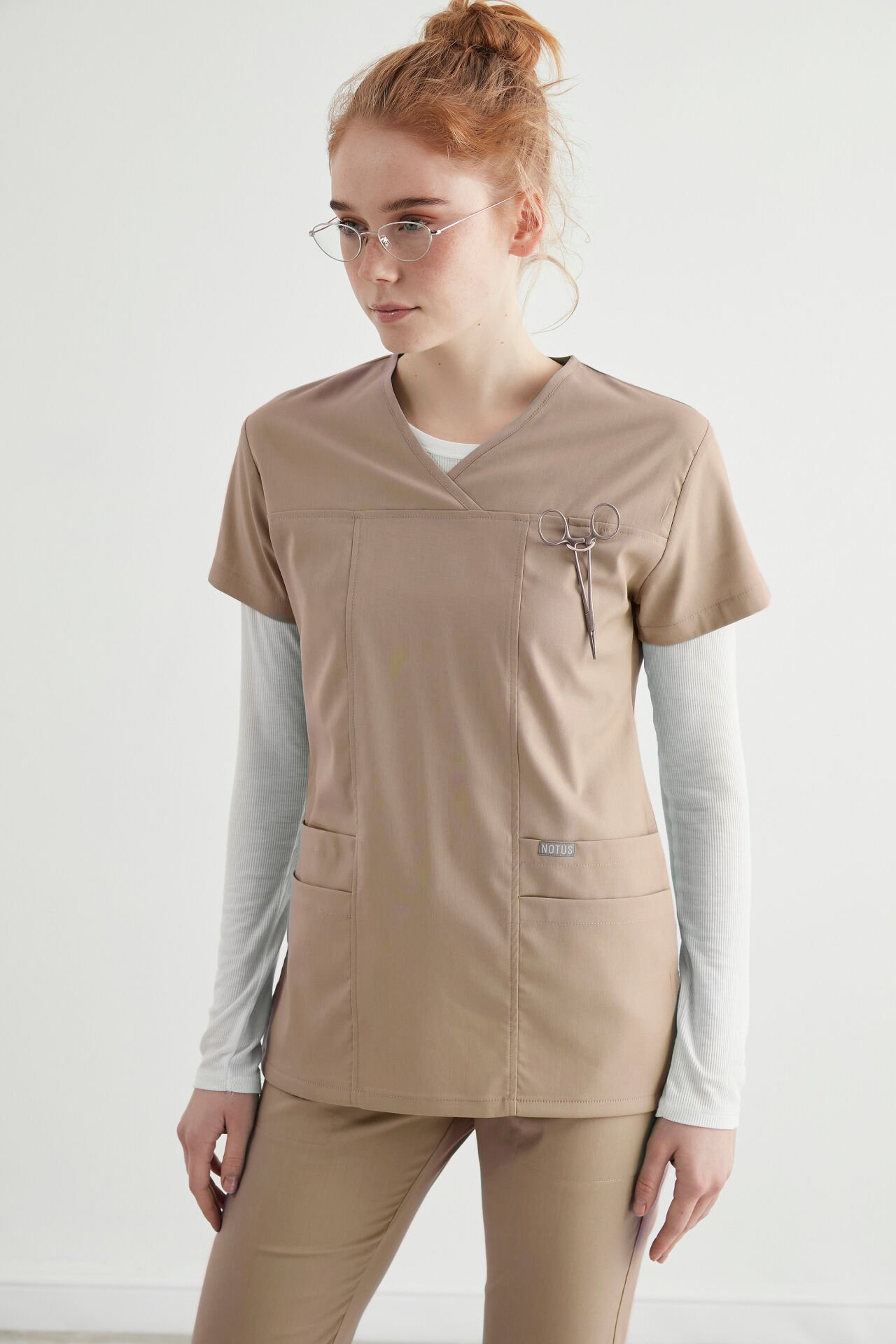 L I S B O N - Sahara Bej Kadın Üniforma Takım