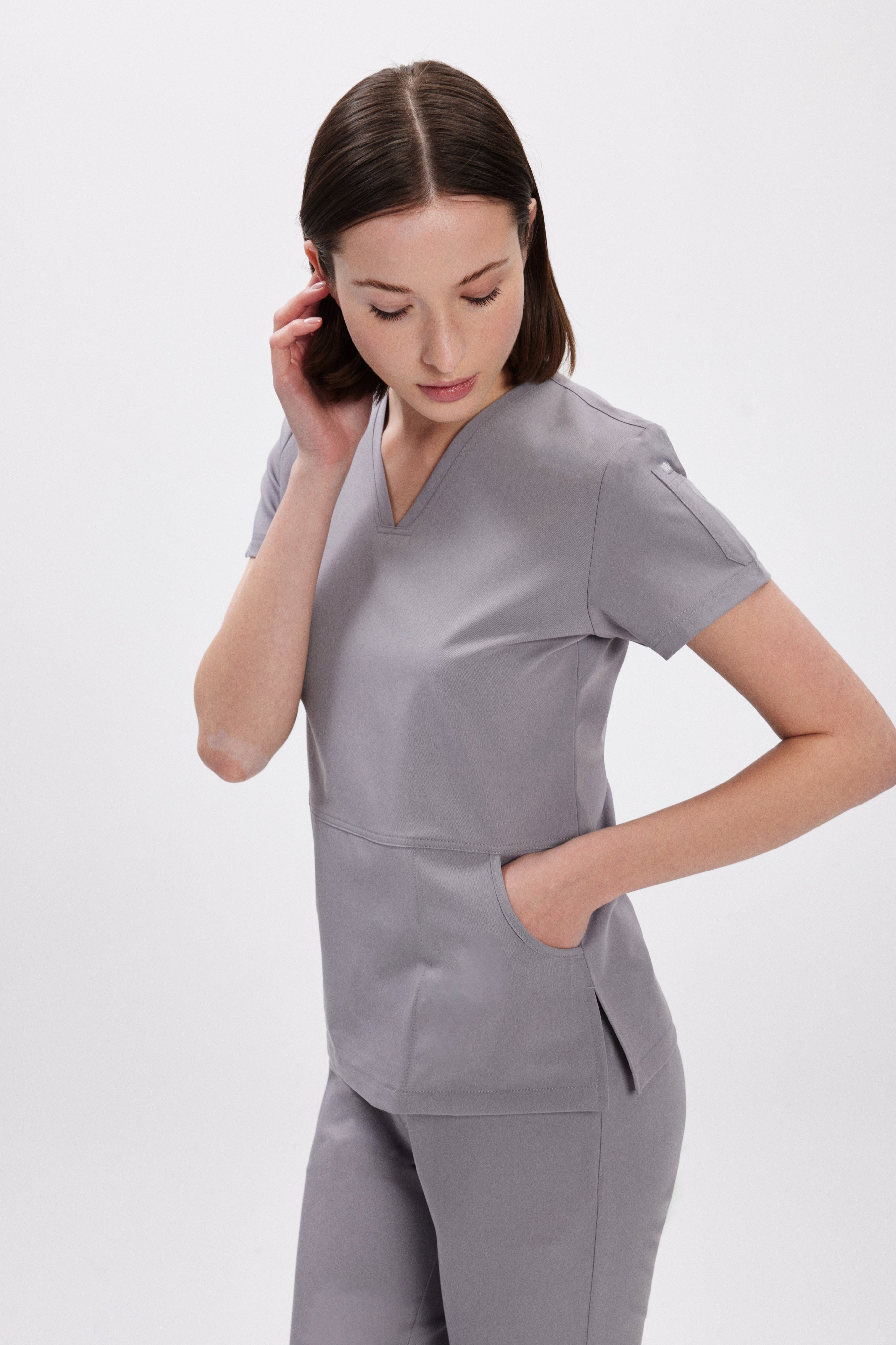 B O S T O N - Gri Kadın Üniforma Takım