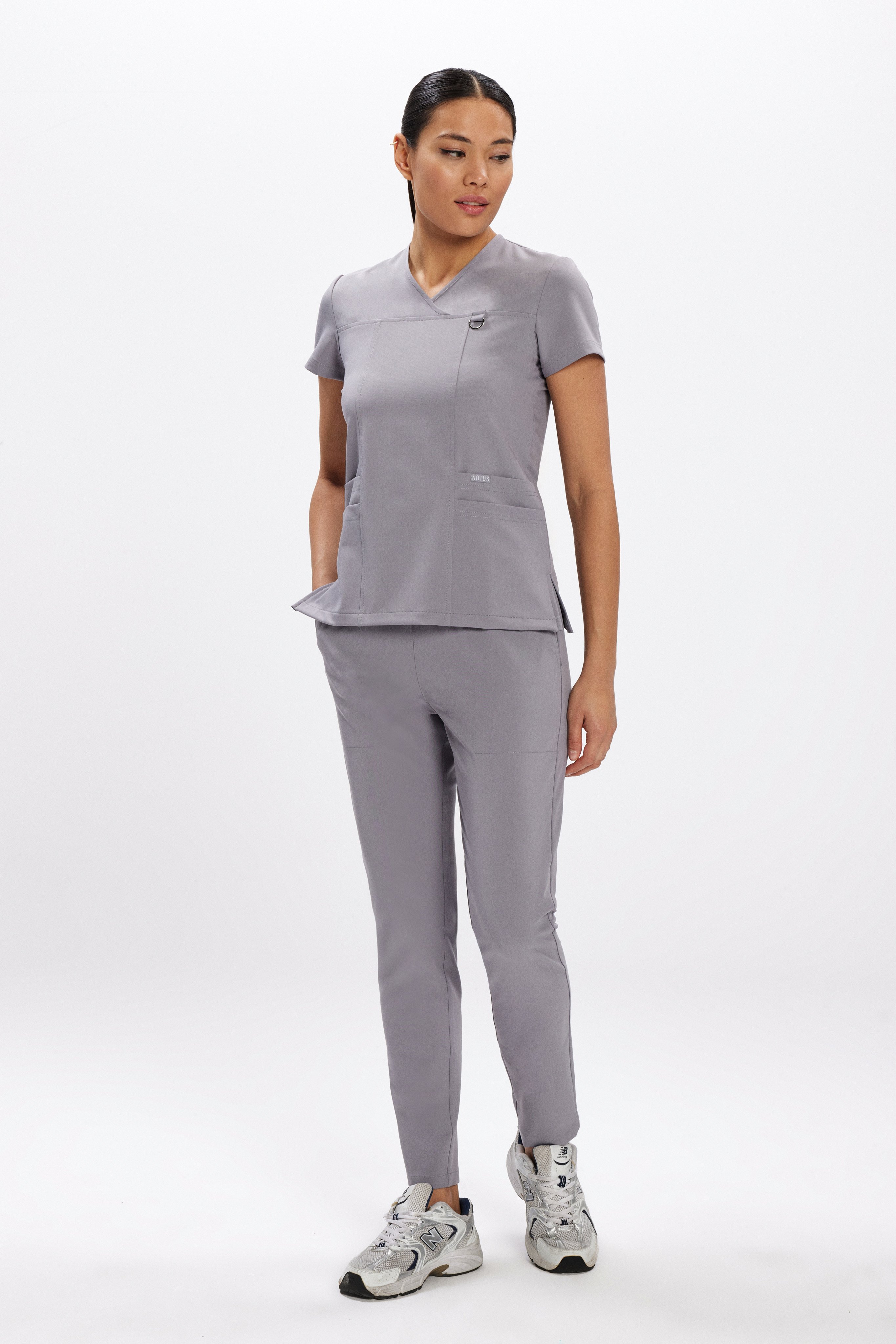 L I S B O N - Gri Kadın Üniforma Takım