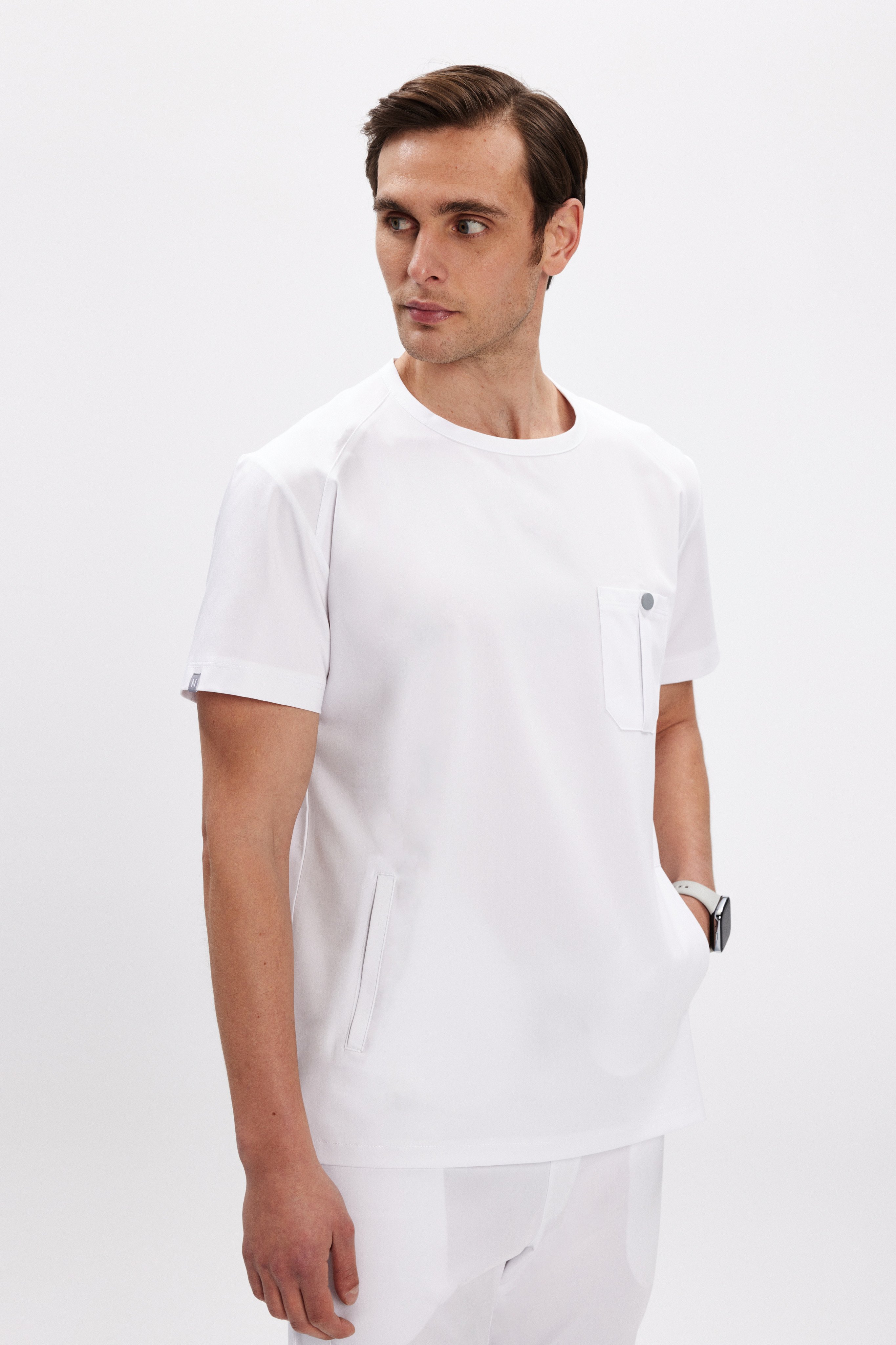 D U B L I N - Beyaz Erkek Üniforma Üst