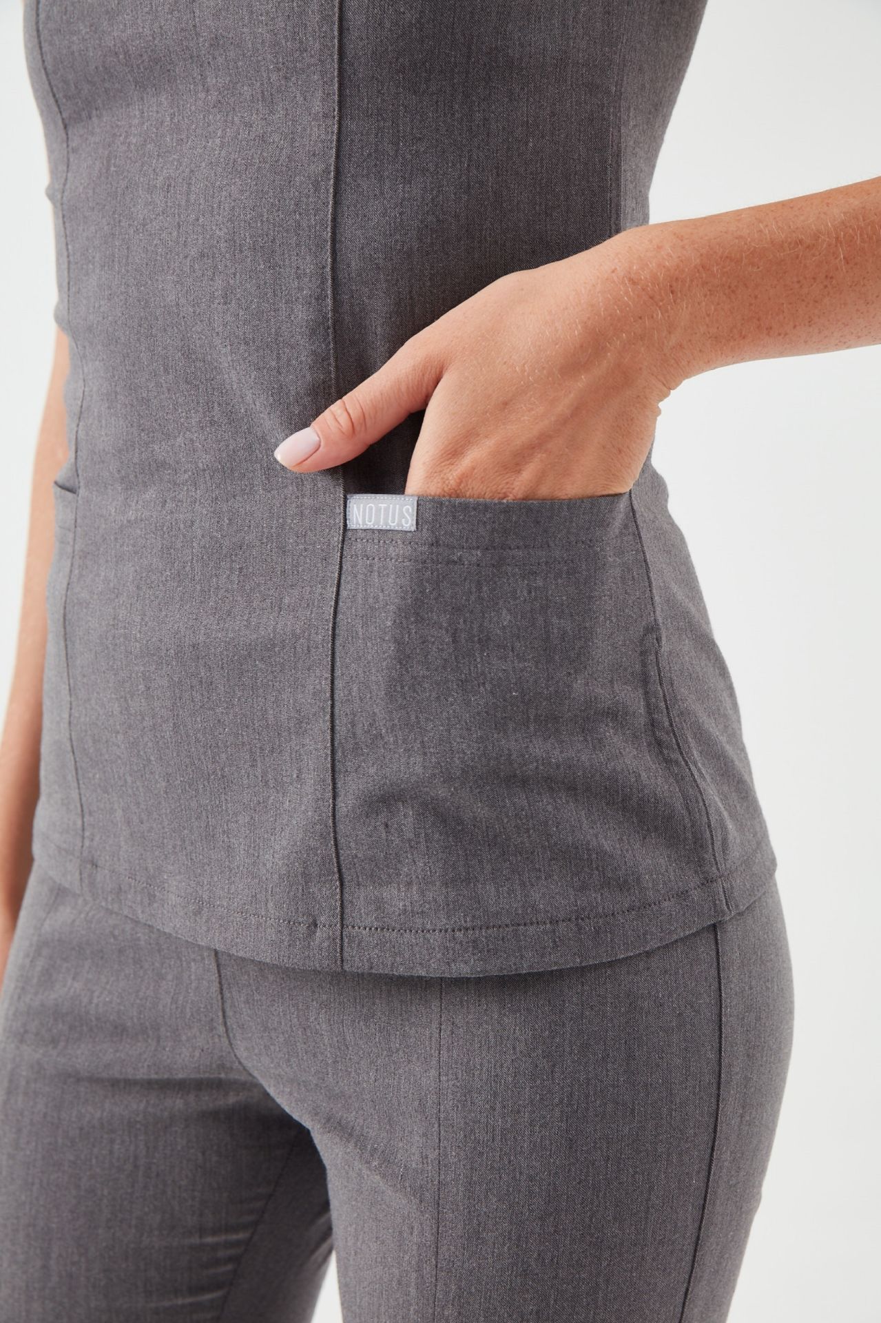 T I F F A N Y - Meteor Gri Kadın Üniforma Üst