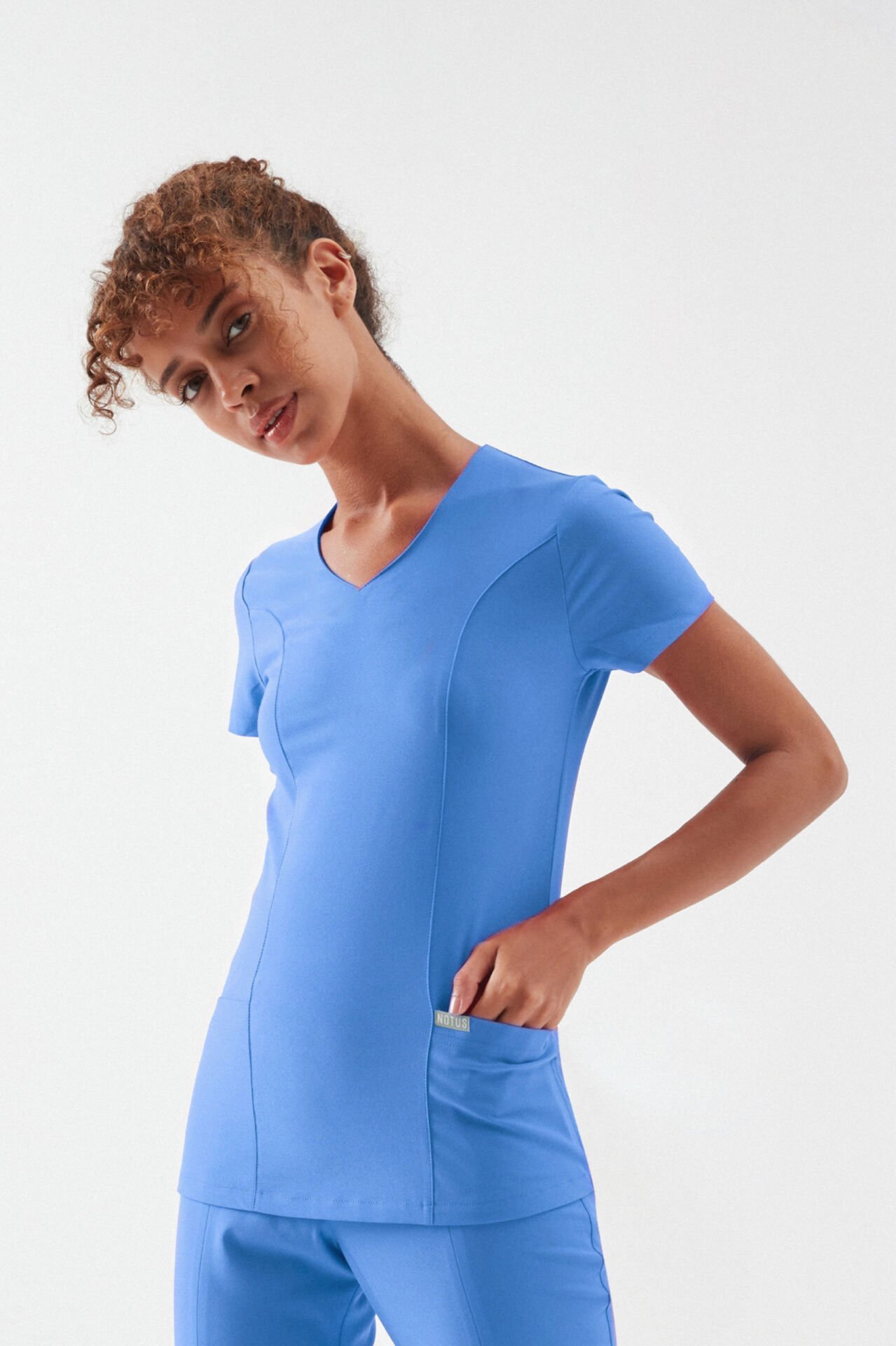 T I F F A N Y - Arktik Mavi Kadın Üniforma Üst