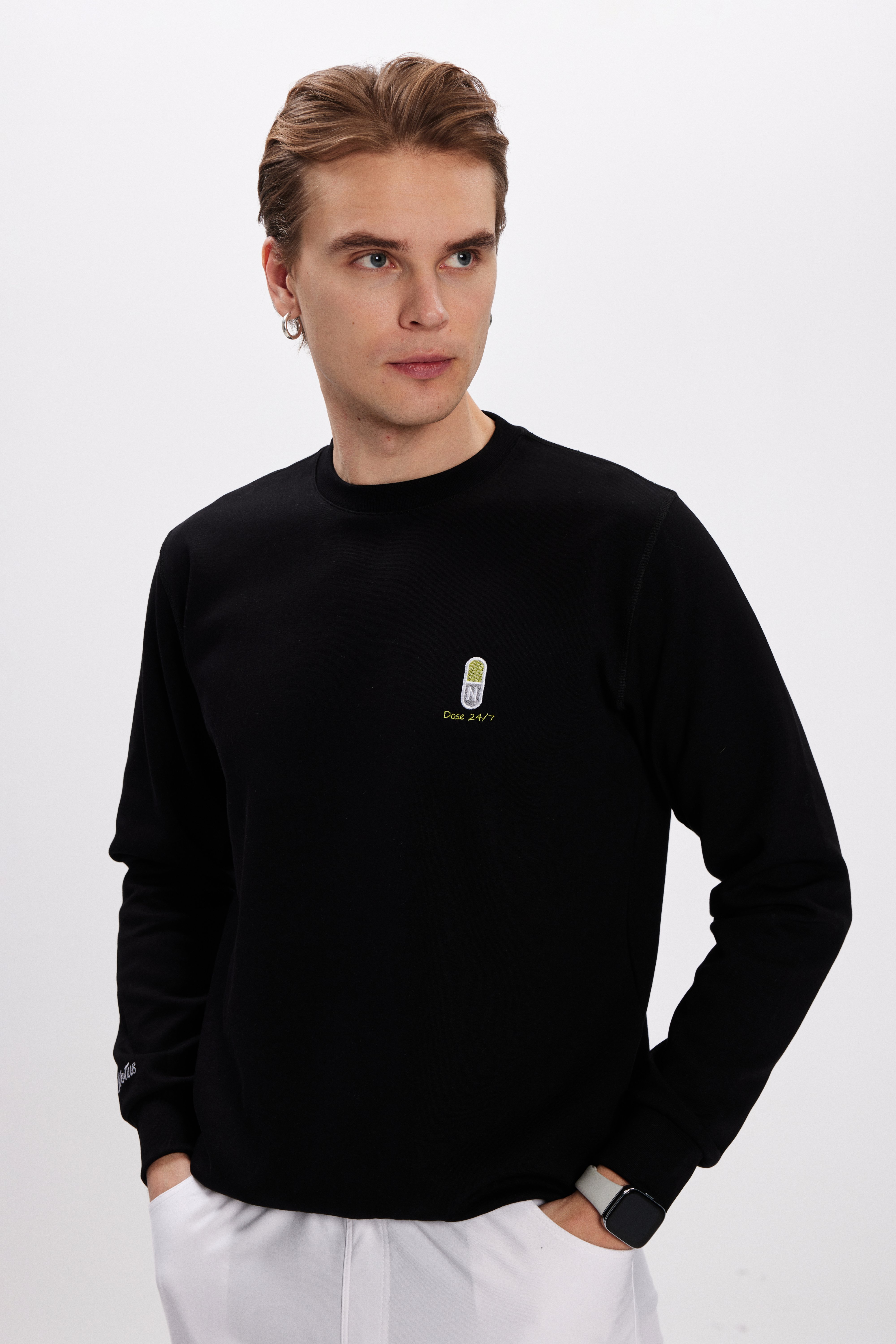 Dose 24/7 Siyah Erkek Sweatshirt