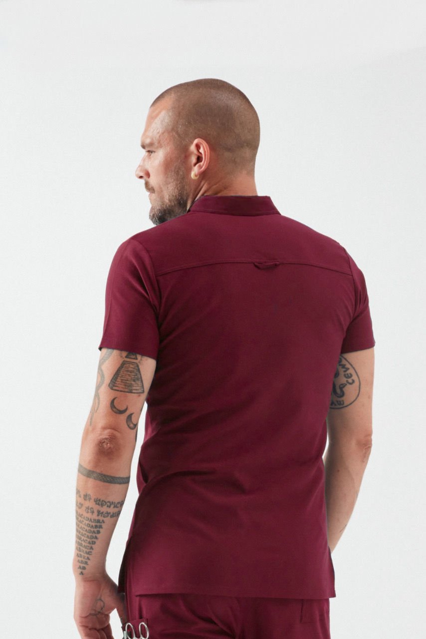 C U L L I N A N - Bordo Polo Yaka Erkek Üniforma Üst