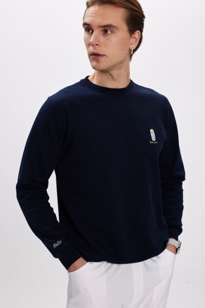 Dose 24/7 Lacivert Erkek Sweatshirt