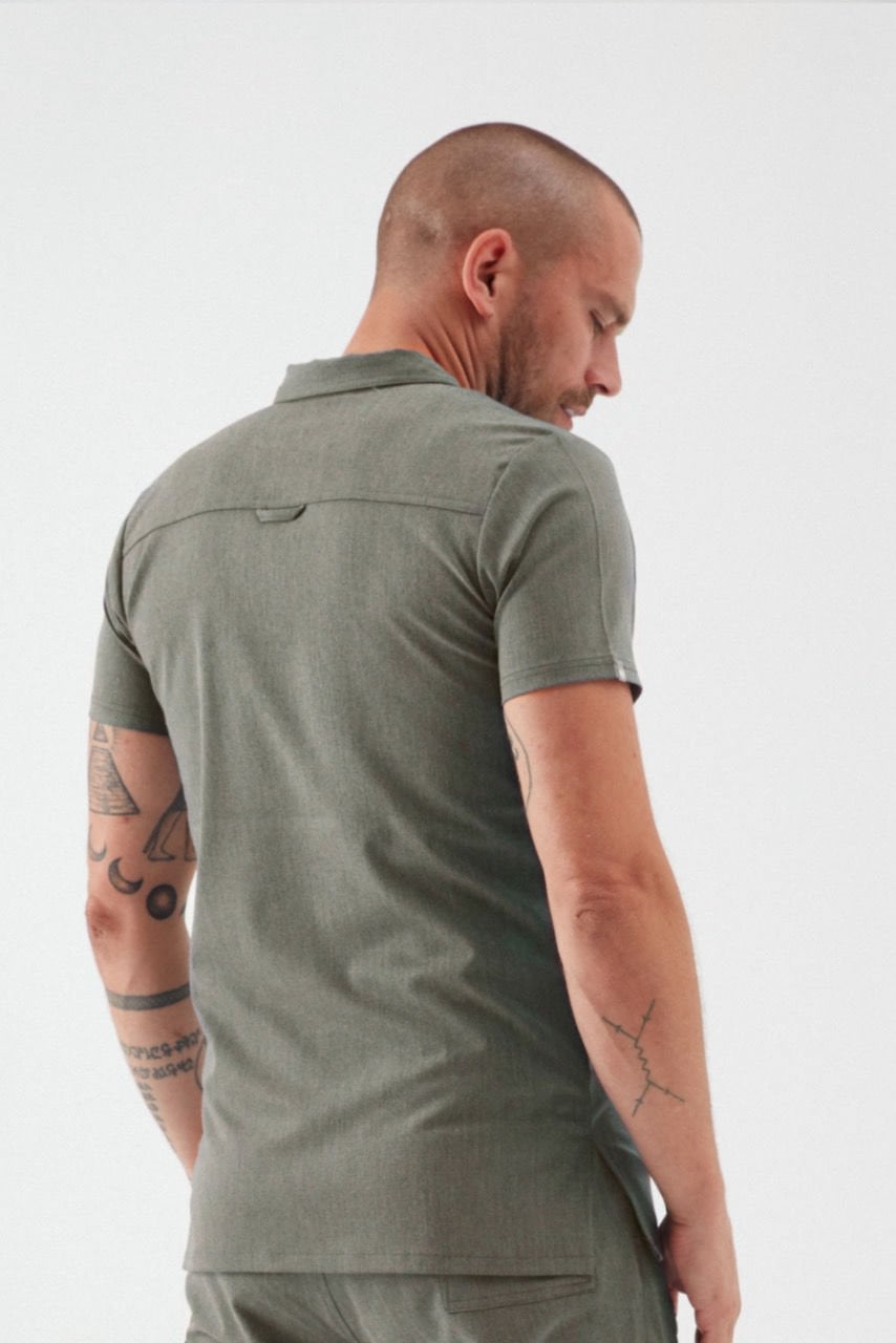 C U L L I N A N - Dresden Yeşili Polo Yaka Erkek Üniforma Üst