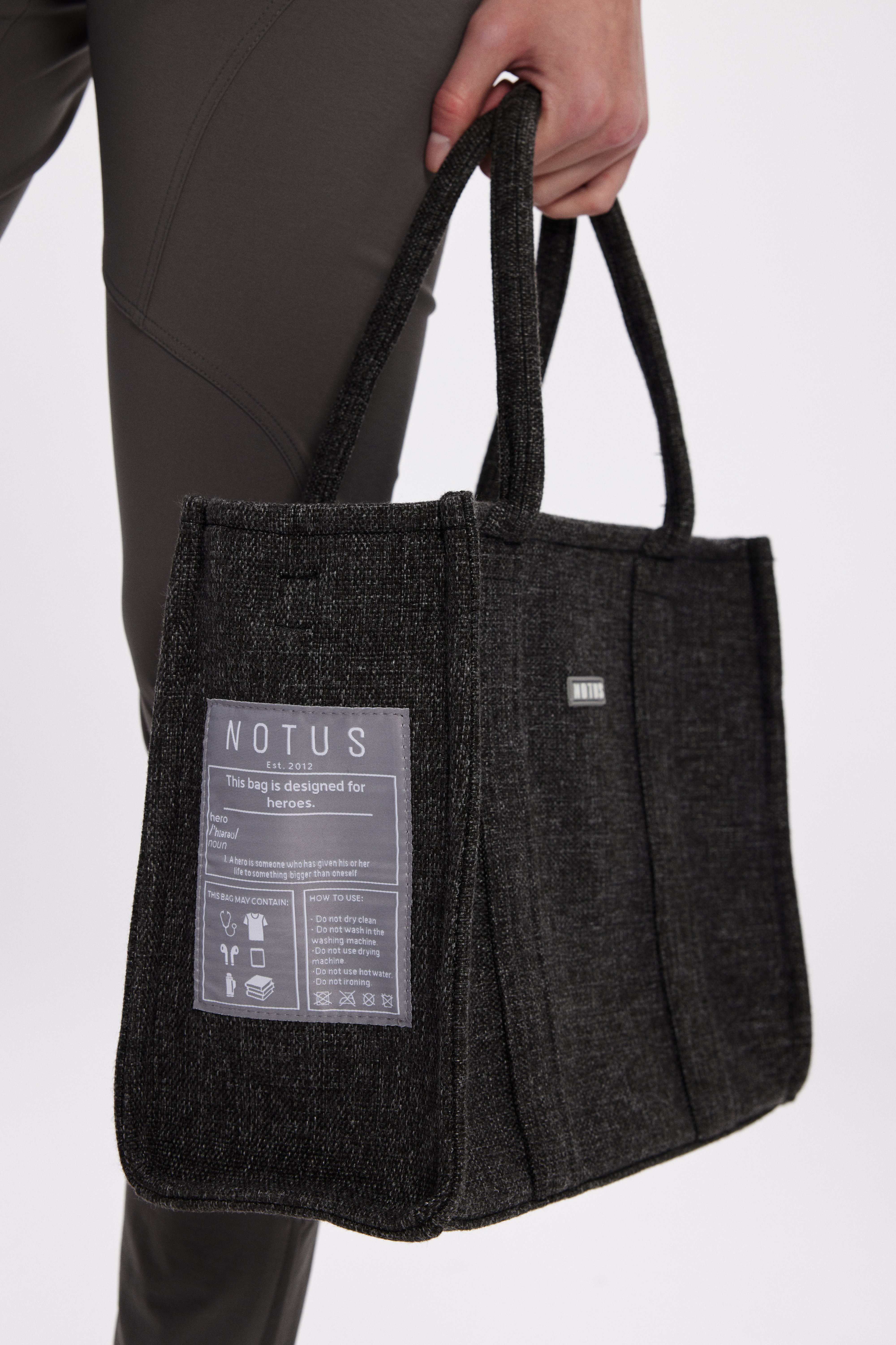 NOTUS TOTE -  Antrasit Orta Boy Çanta