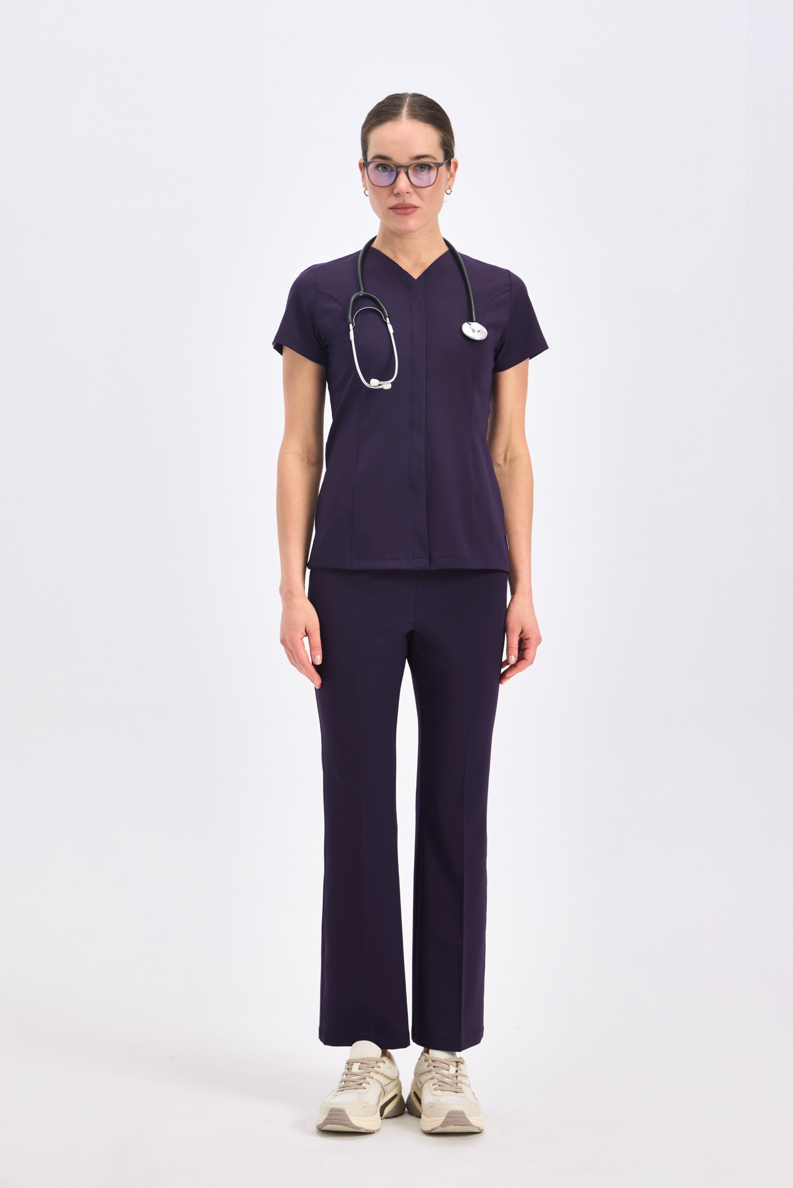 V E R O N A - Mor  Kadın Üniforma Takım