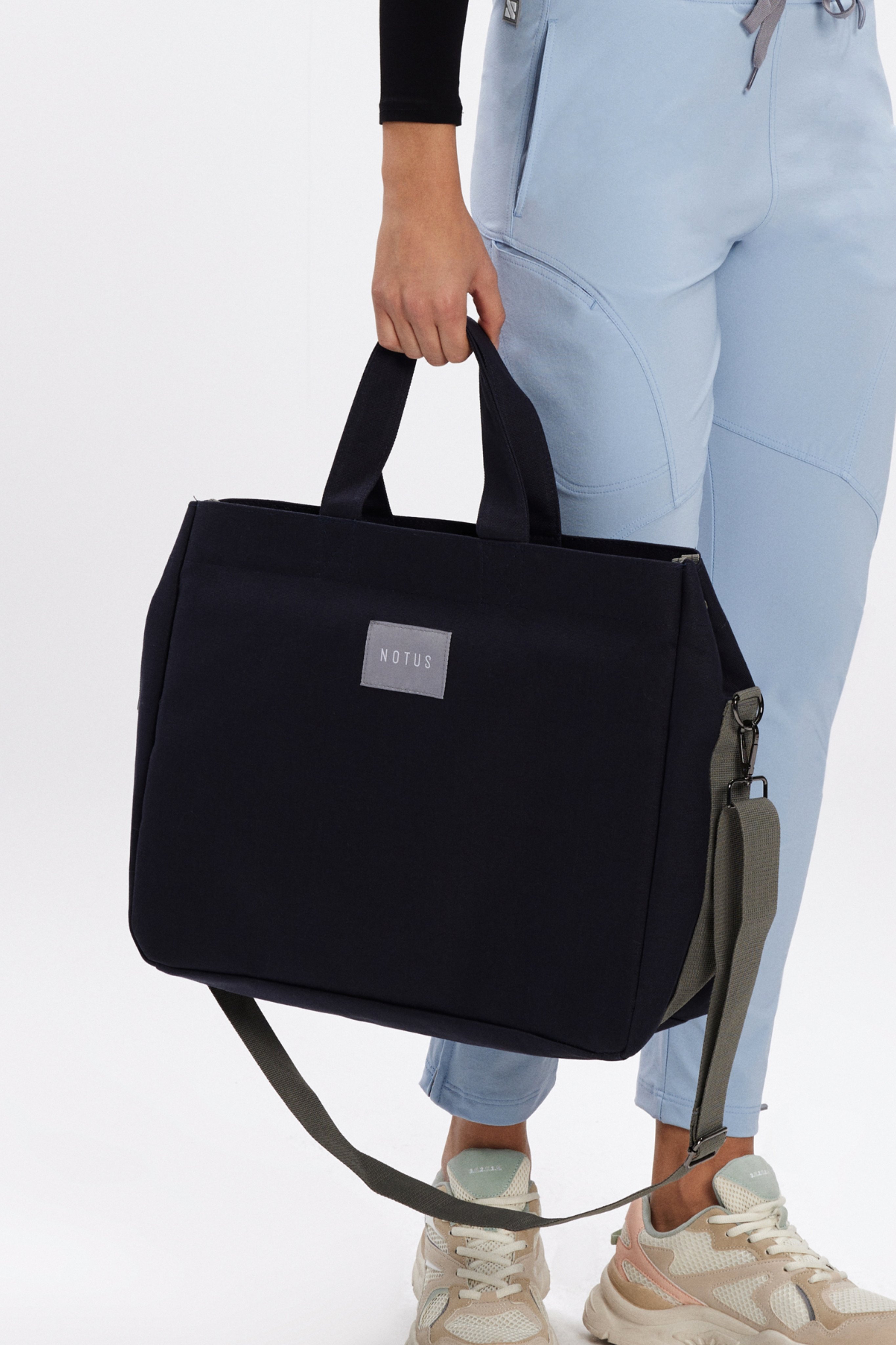THE  NOTUS  BAG - Unisex Lacivert Büyük Boy Canvas Çanta