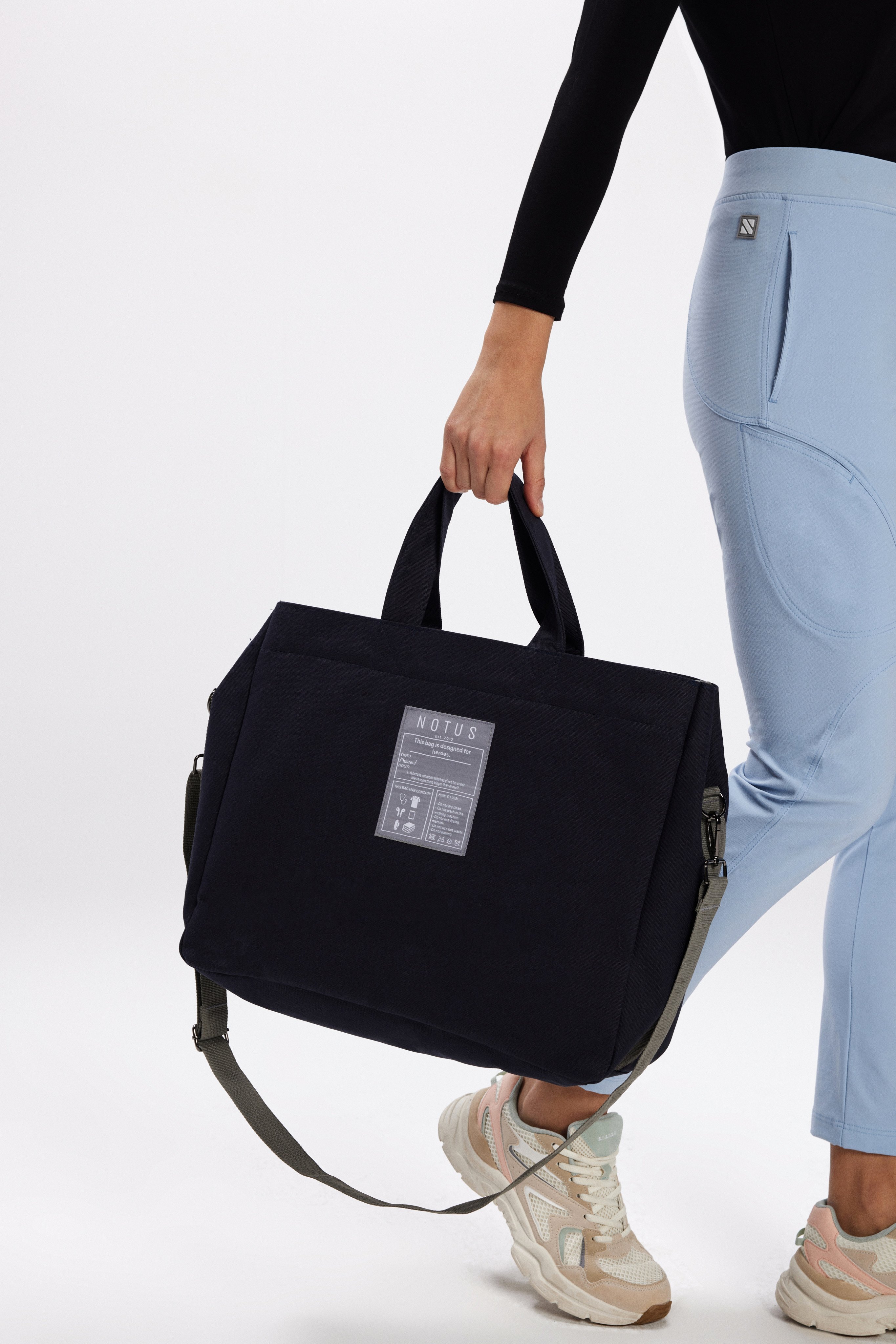 THE  NOTUS  BAG - Unisex Lacivert Büyük Boy Canvas Çanta