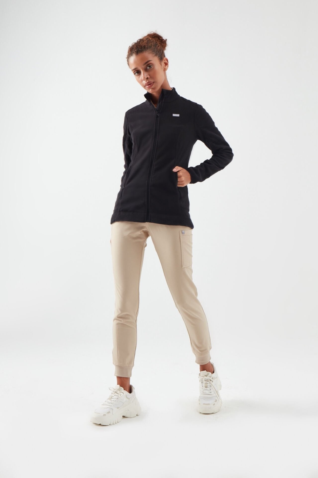 Siyah Kadın Polar Ceket