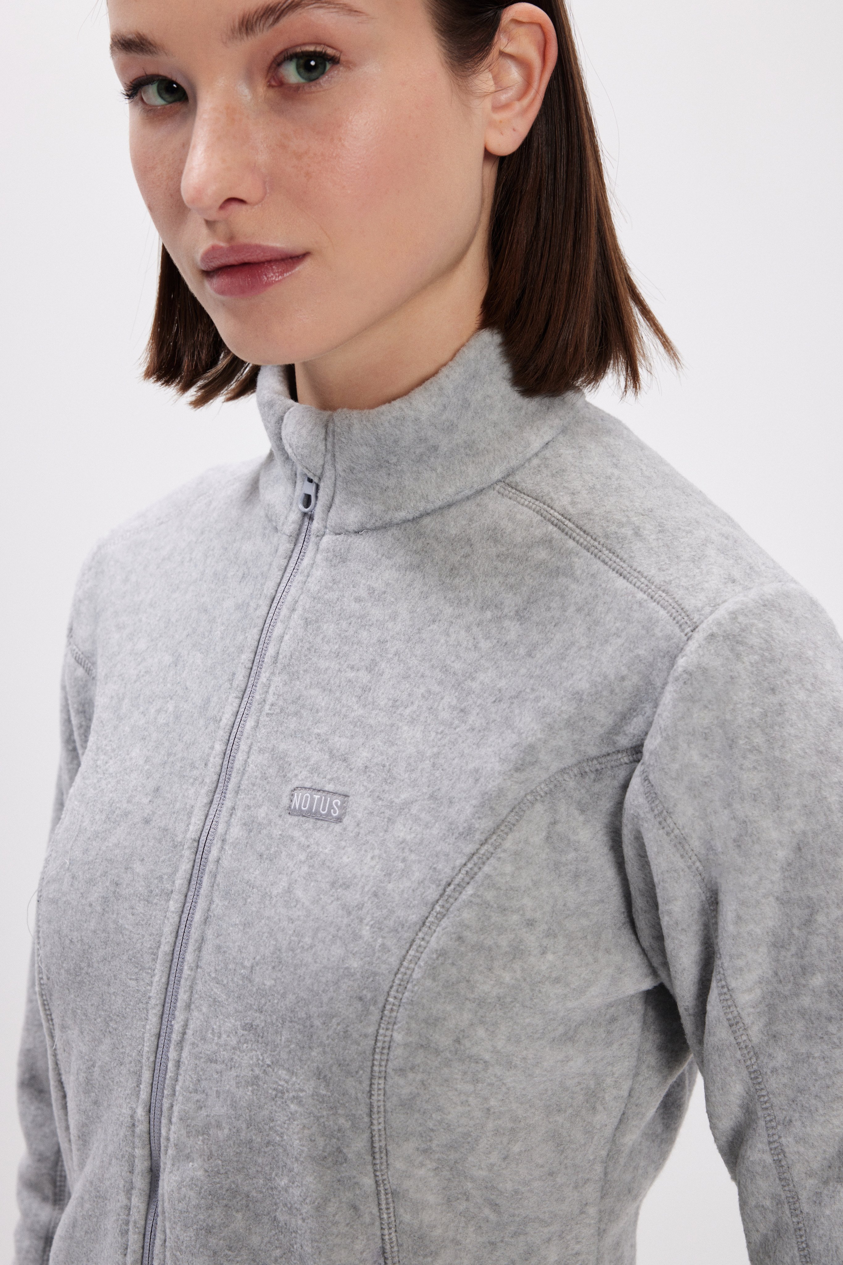 Gri Kadın Polar Ceket