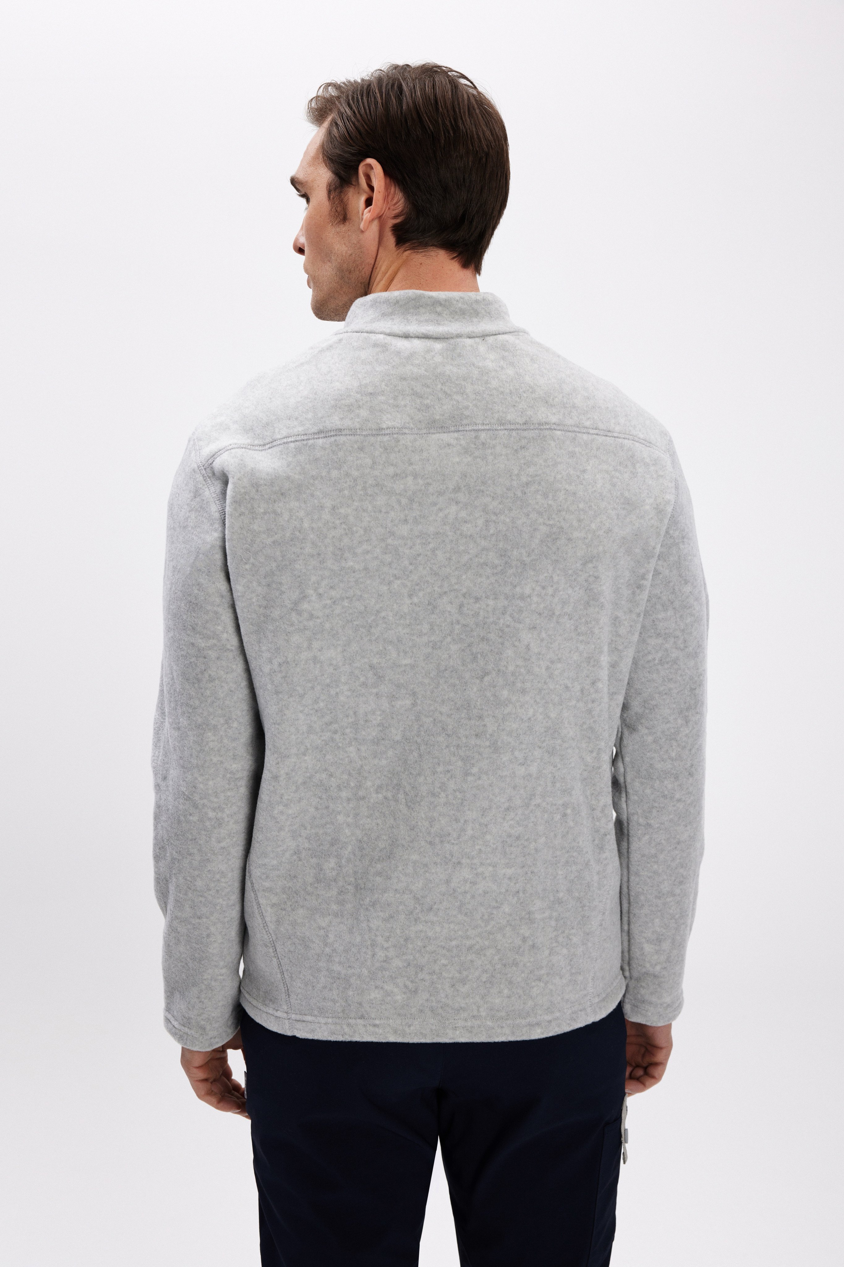 Gri Erkek Polar Ceket