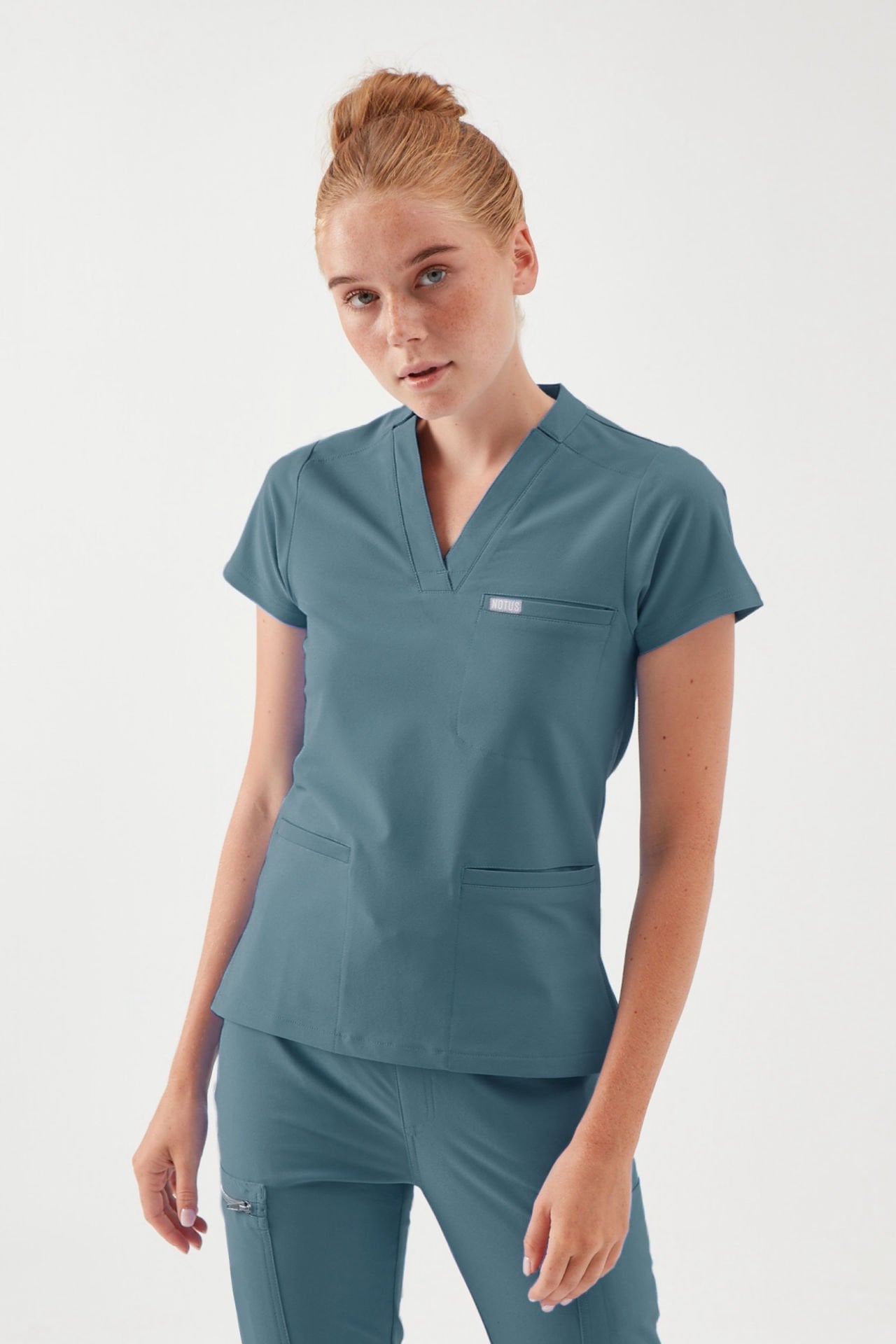 S A N C Y - Petrol Yeşili Kadın Üniforma Üst