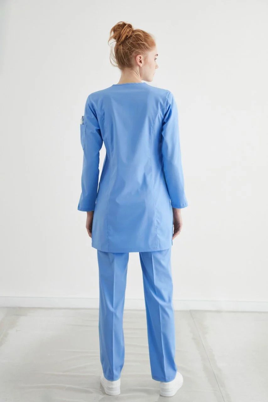 M A R R A K E S H- Gök Mavisi Kadın Tesettür Üniforma Takım