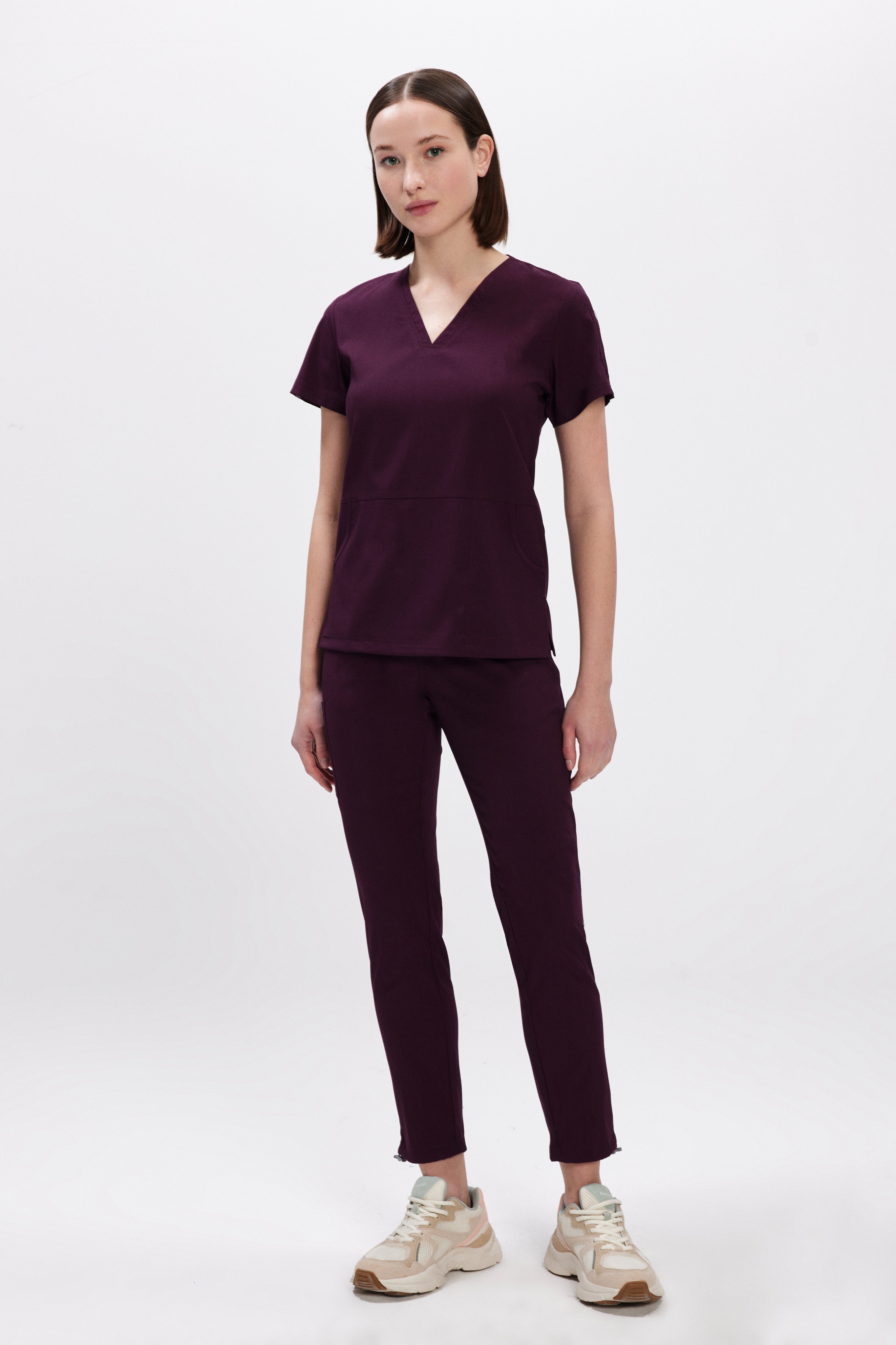 B O S T O N- Mürdüm Kadın Üniforma Takım