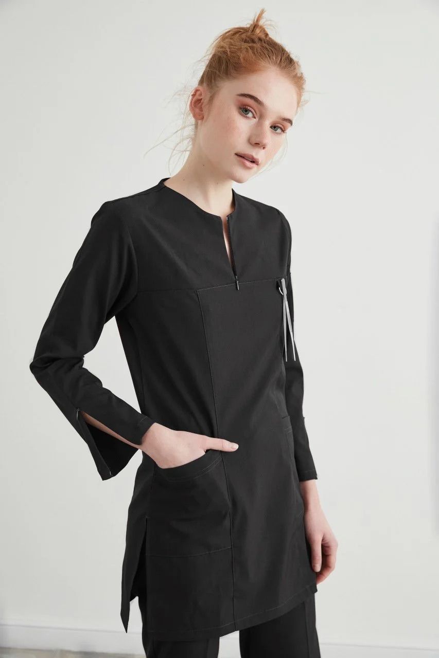 M A R R A K E S H- Siyah Kadın Tesettür Üniforma Takım