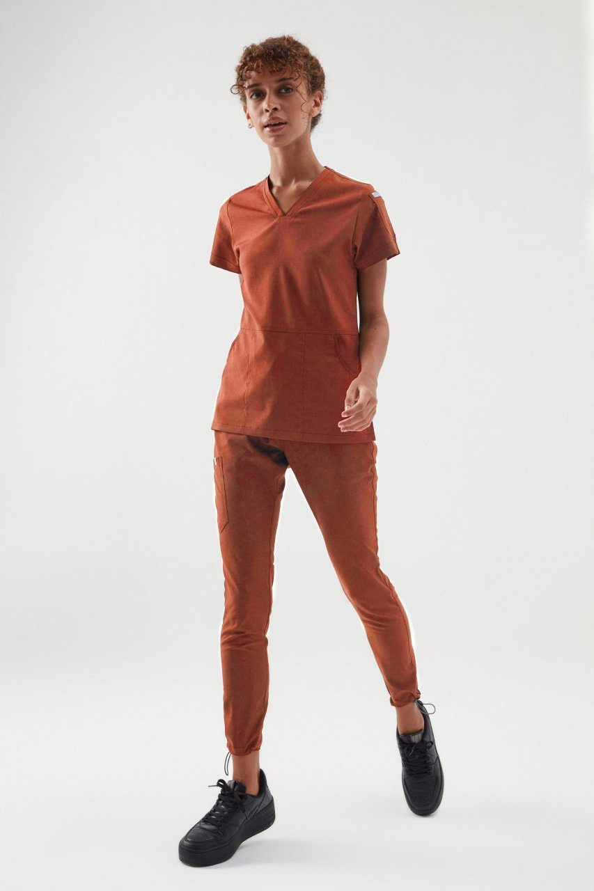 B O S T O N- Kiremit Kadın Üniforma Takım