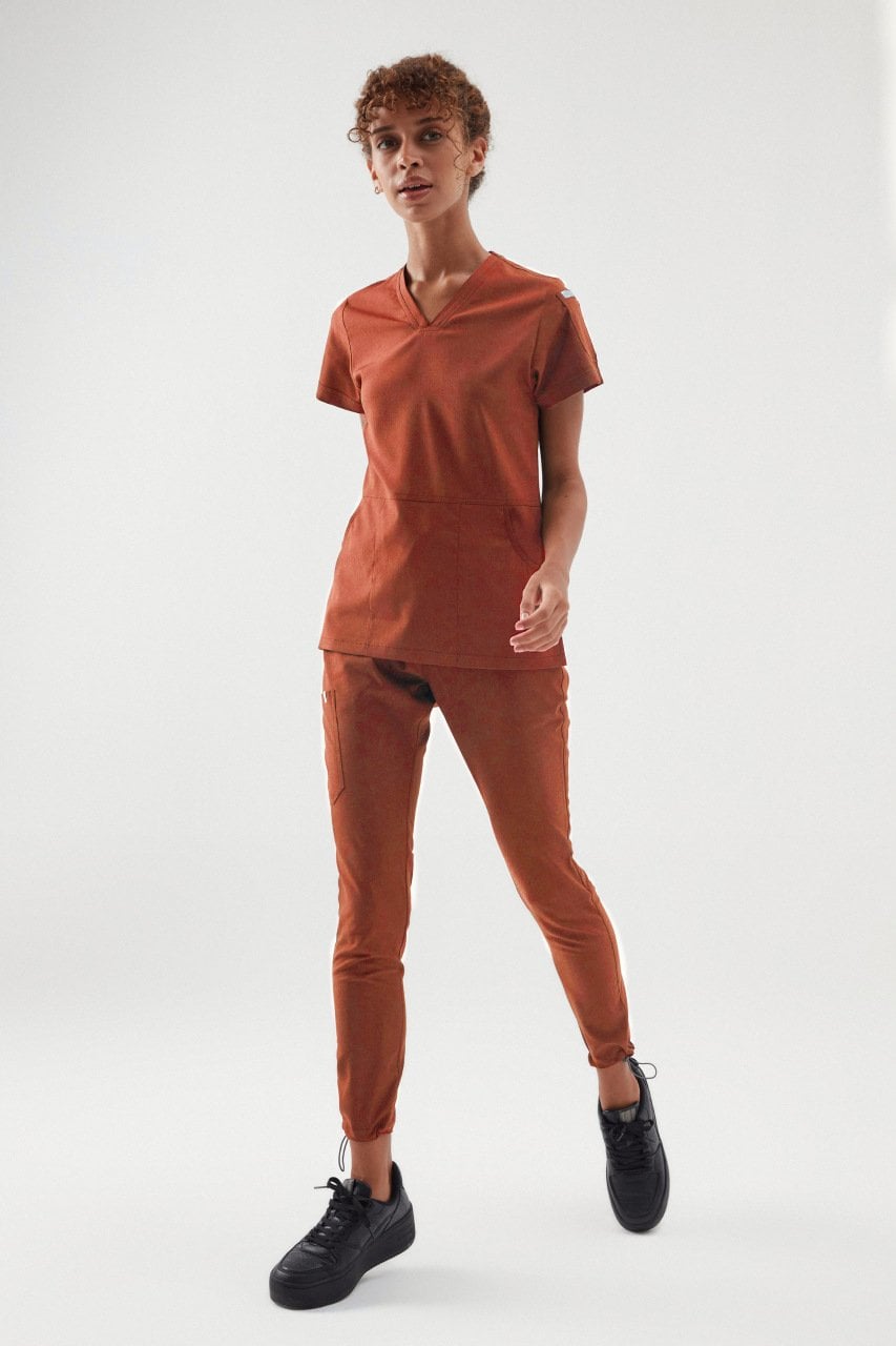 B O S T O N- Kiremit Kadın Üniforma Takım