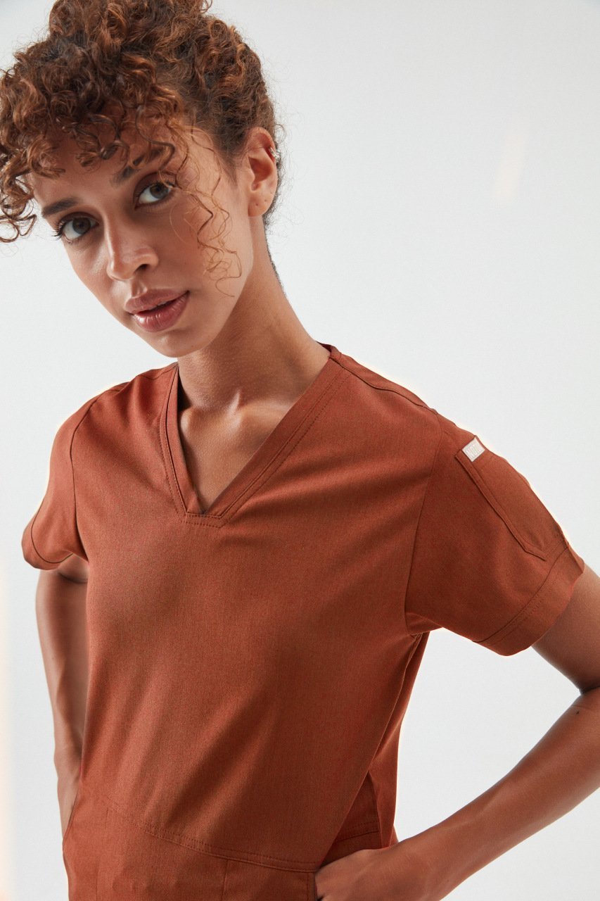 B O S T O N- Kiremit Kadın Üniforma Takım