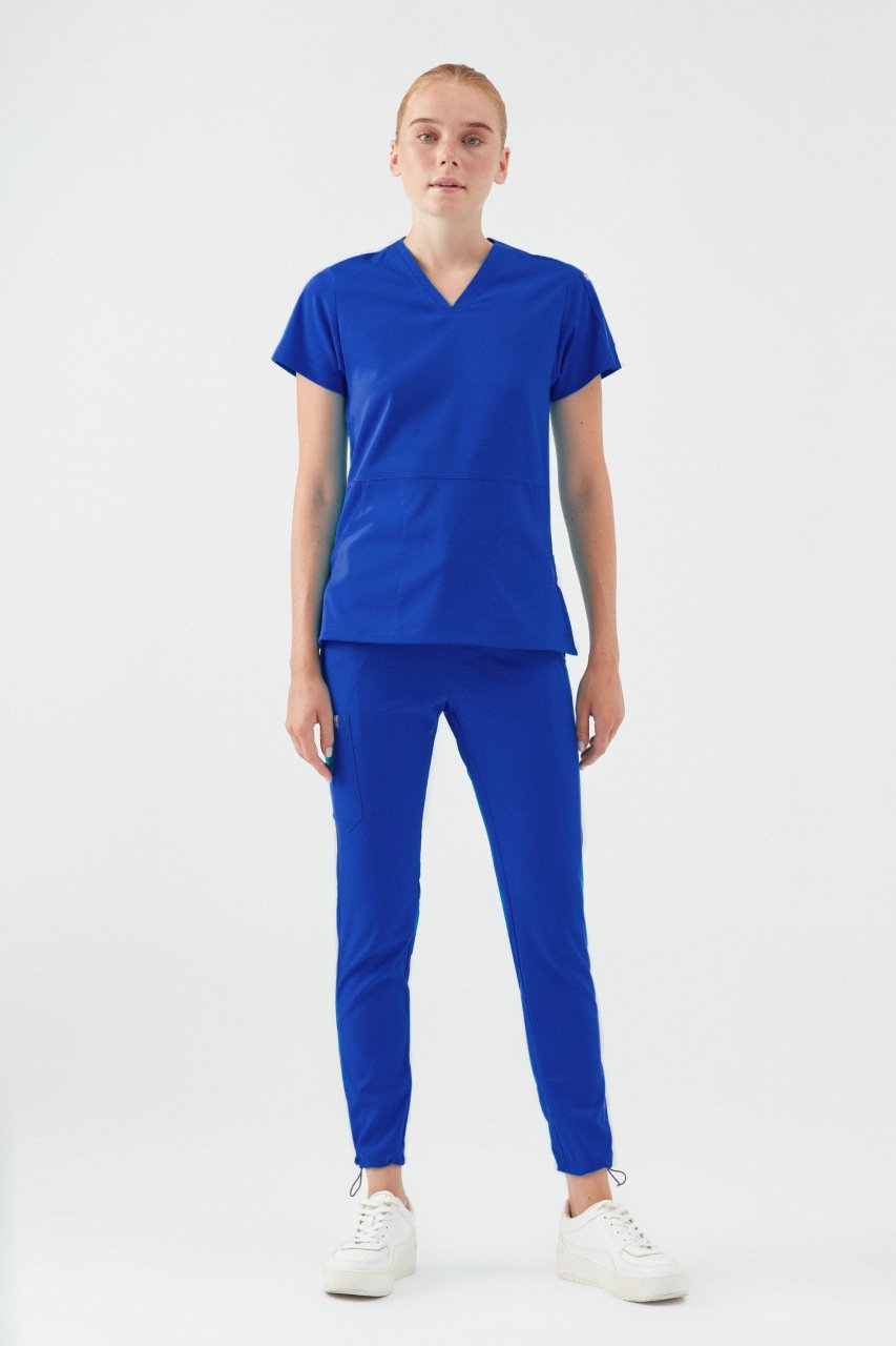 B O S T O N-  Saks Mavi Kadın Üniforma Takım