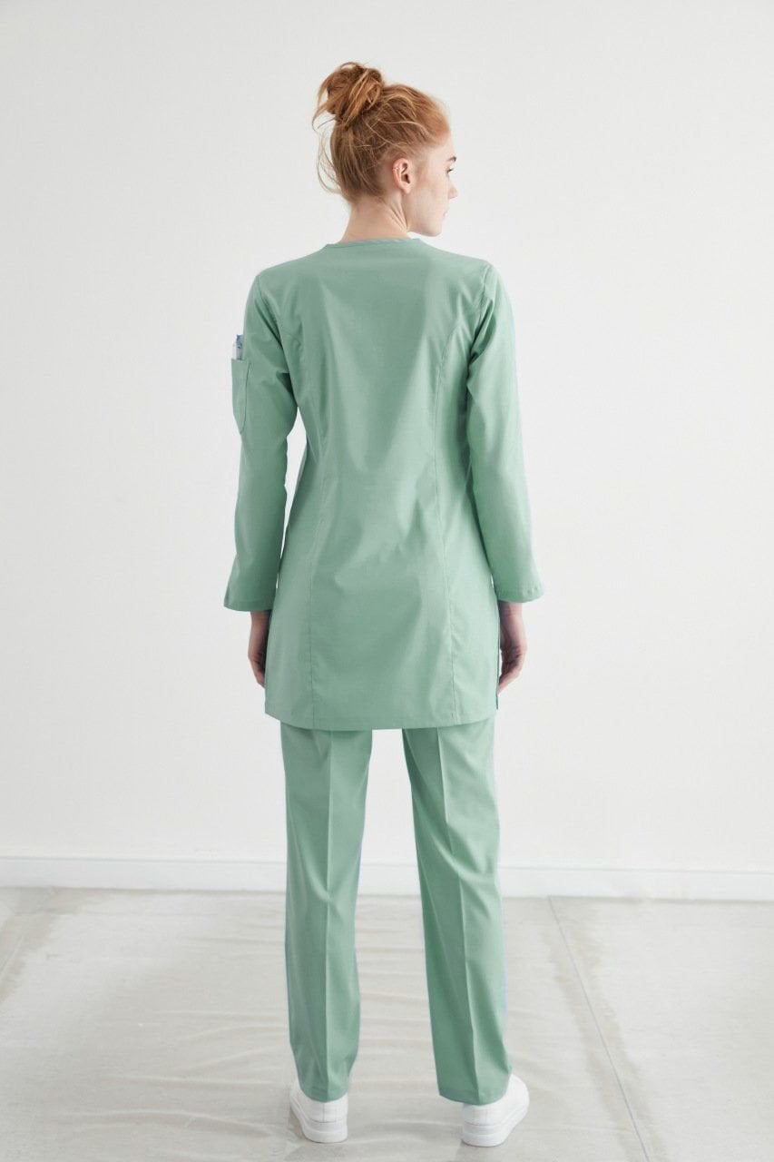 M A R R A K E S H-  Limon Yeşili Kadın Tesettür Üniforma Takım