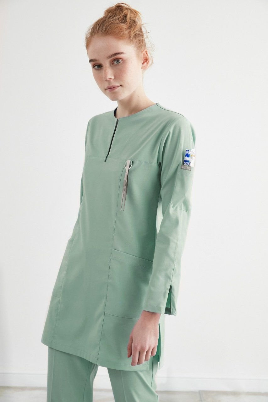 M A R R A K E S H-  Limon Yeşili Kadın Tesettür Üniforma Takım