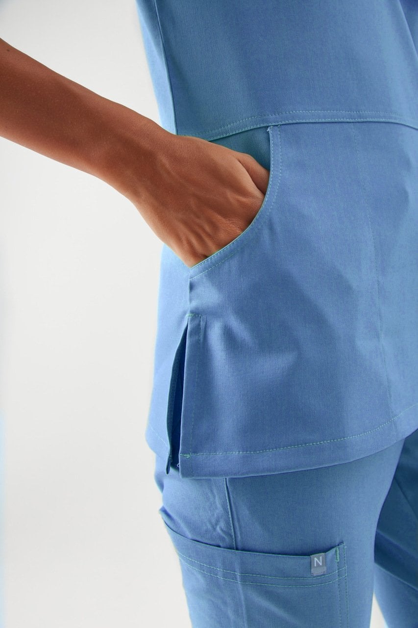 B O S T O N- Gök Mavi Kadın Üniforma Takım