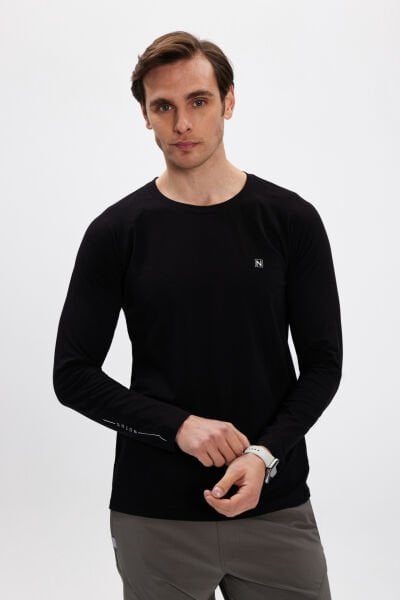 Erkek Siyah Uzun Kollu Body