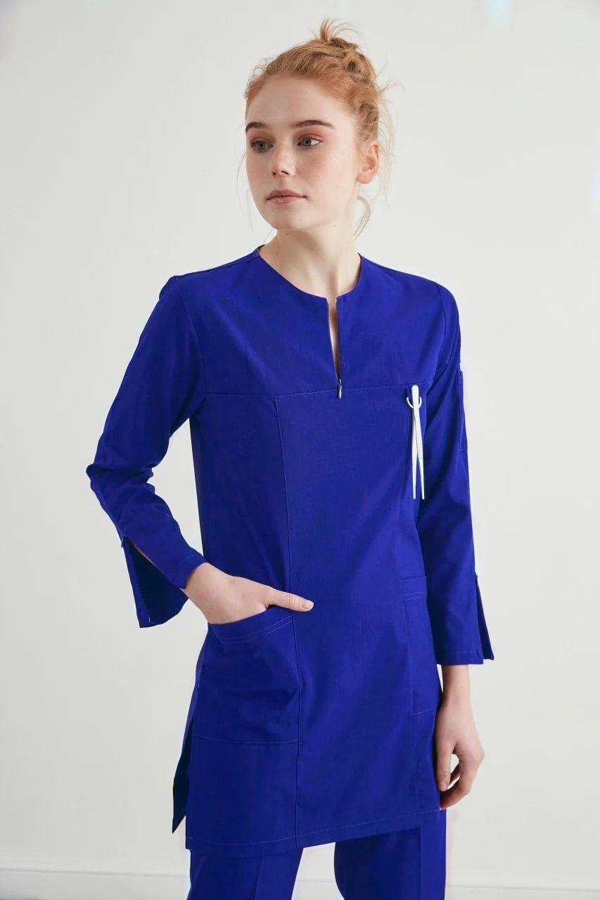 M A R R A K E S H- Saks Mavisi Kadın Tesettür Üniforma Takım Outlet