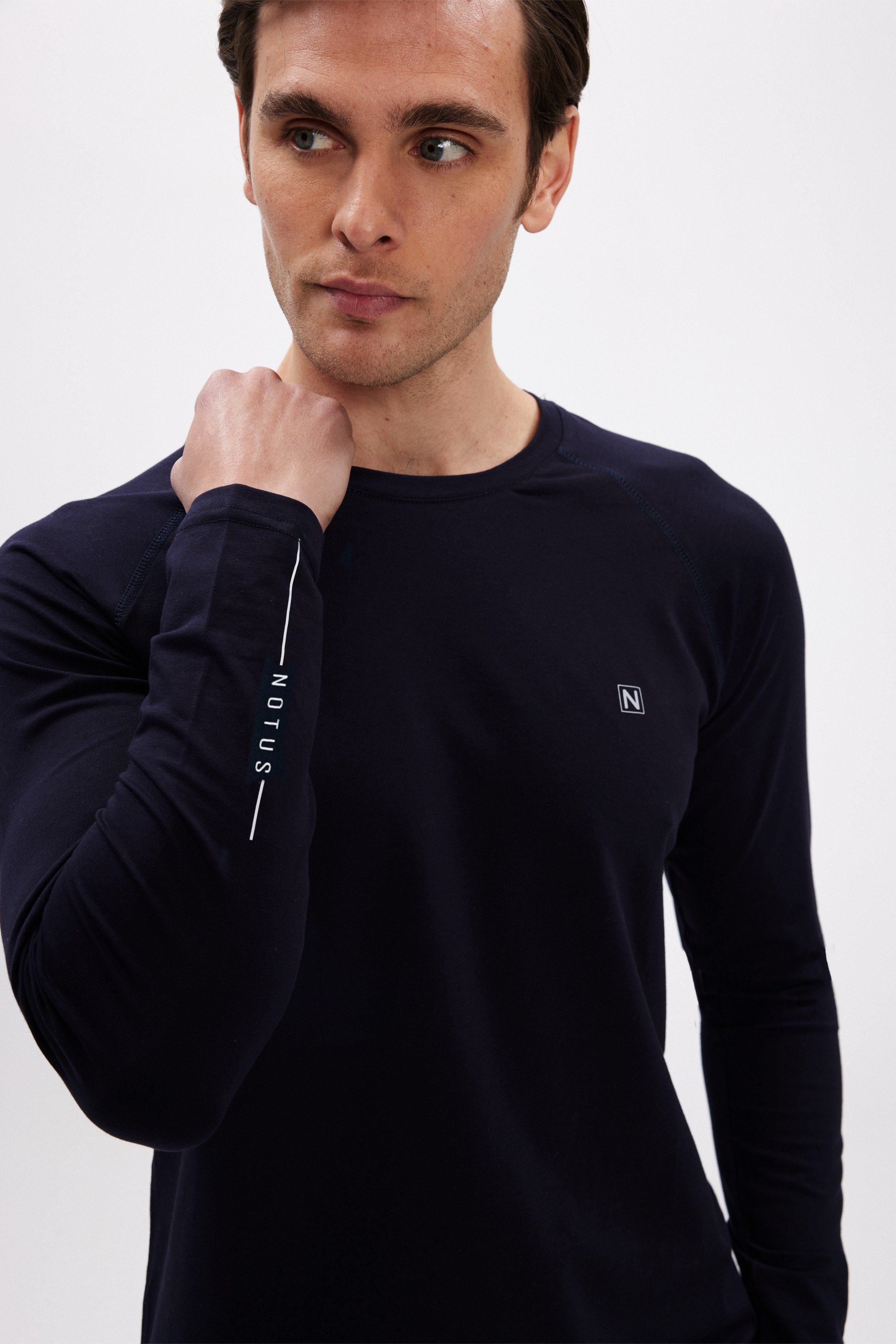 Erkek Lacivert Uzun Kollu Body