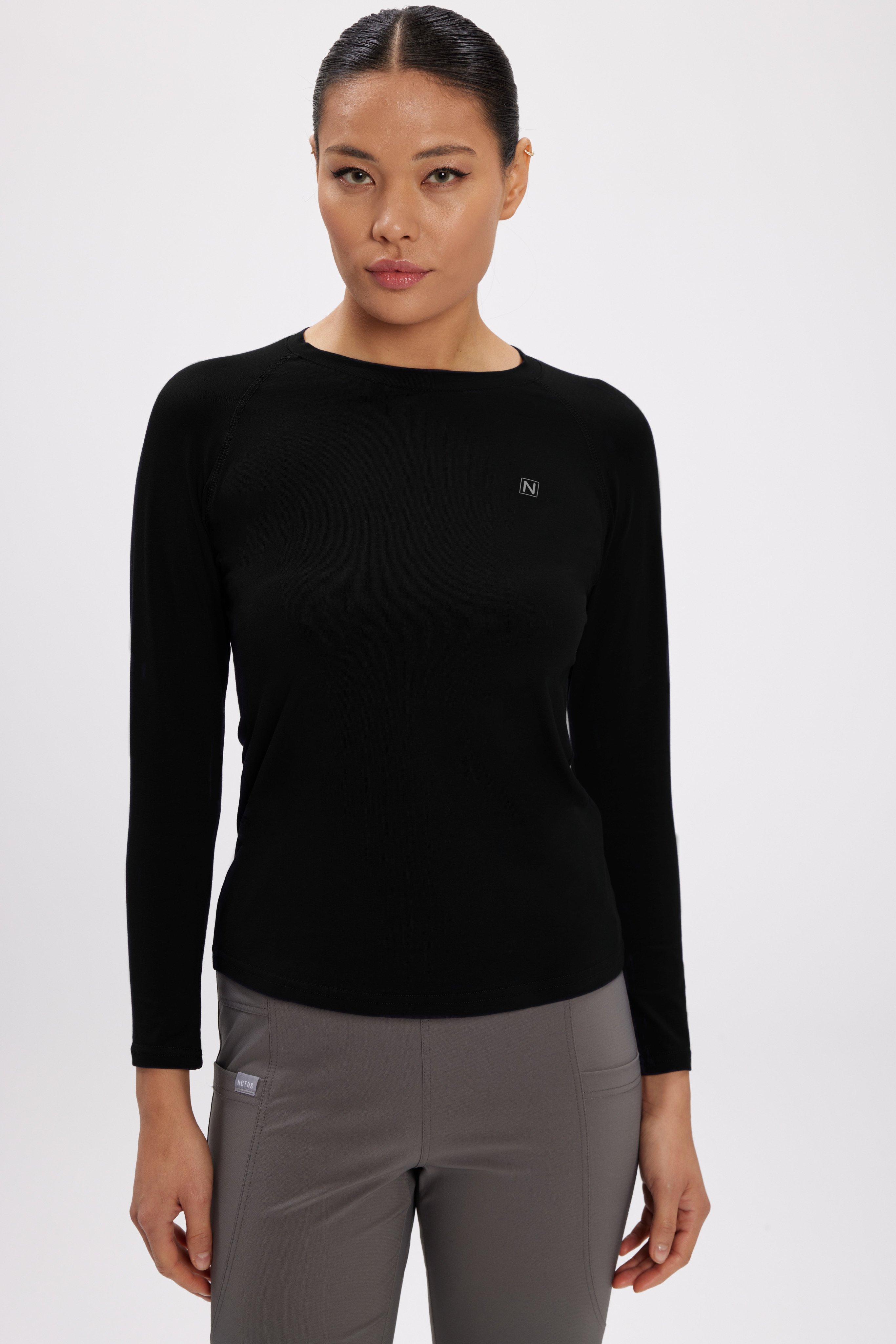 Kadın Siyah Uzun Kollu Body