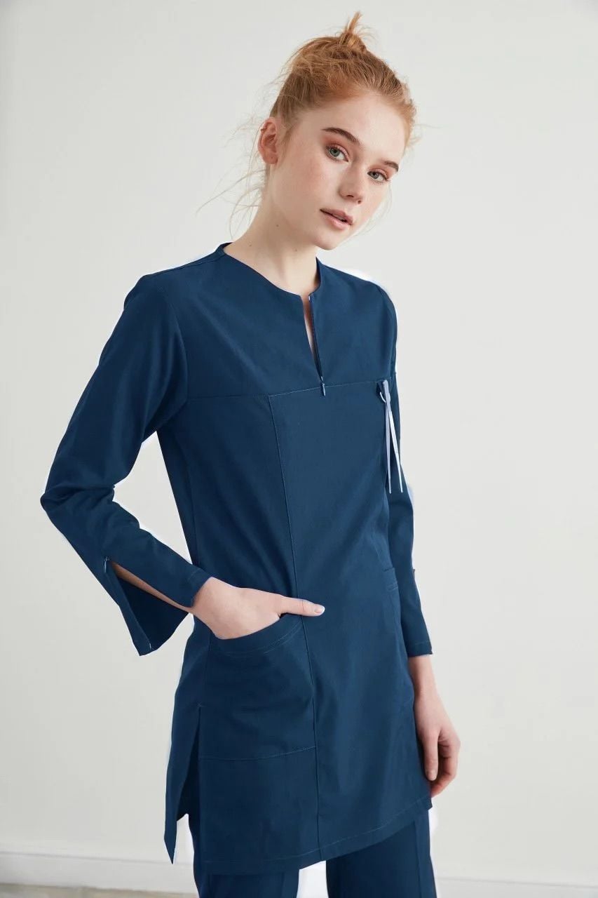 M A R R A K E S H- Petrol Laciverti Kadın Tesettür Üniforma Takım