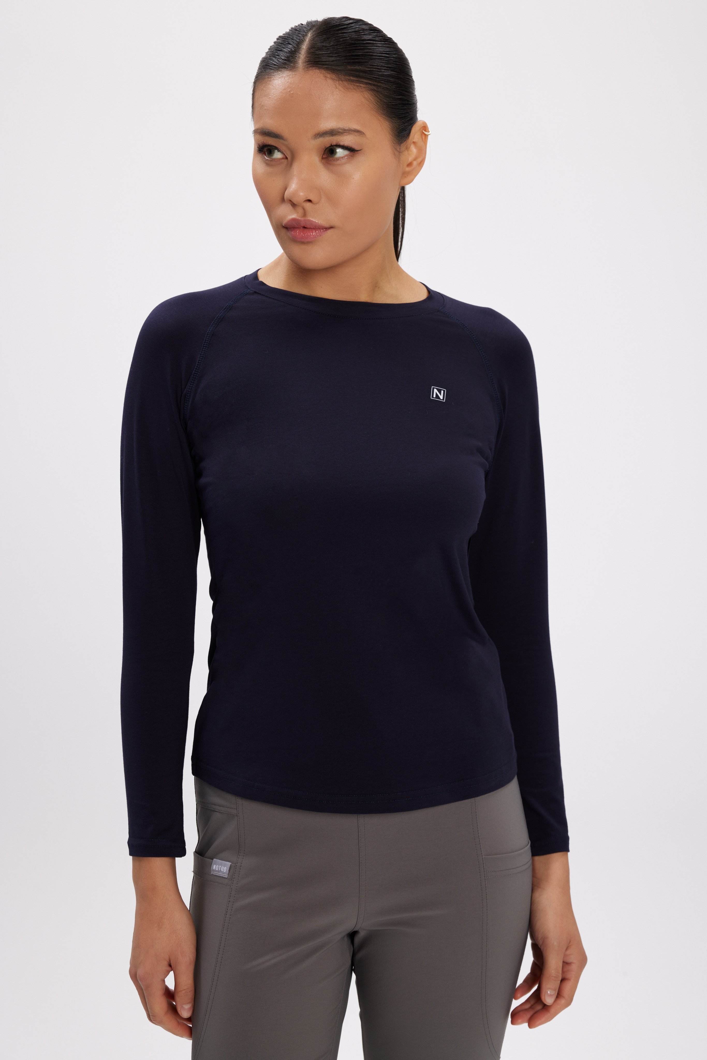 Kadın Lacivert Uzun Kollu Body