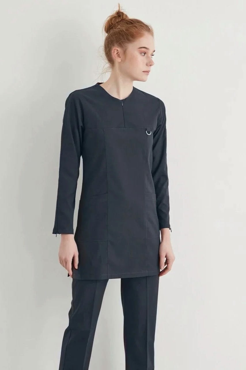 M A R R A K E S H- Antrasit Kadın Tesettür Üniforma Takım