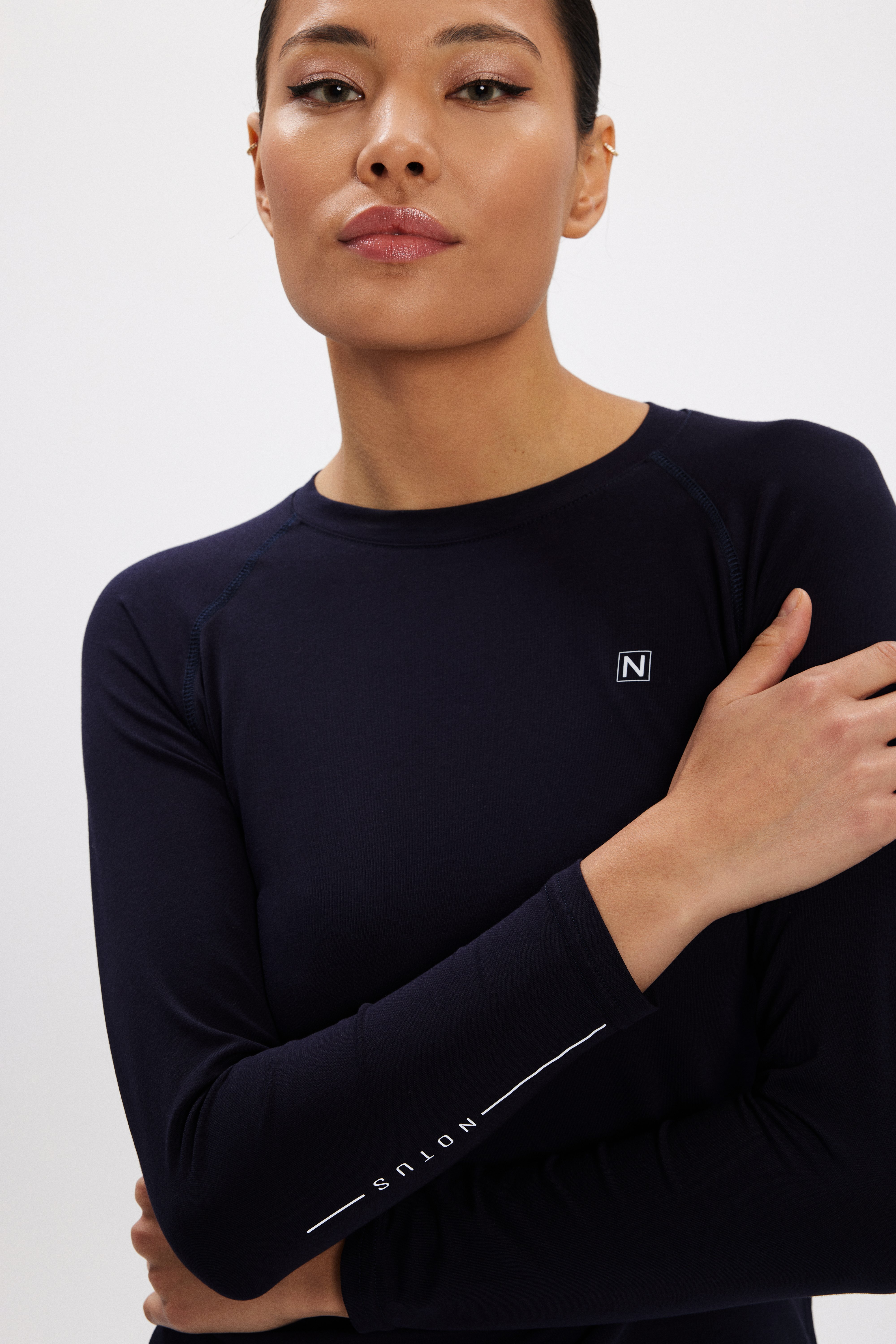 Kadın Lacivert Uzun Kollu Body