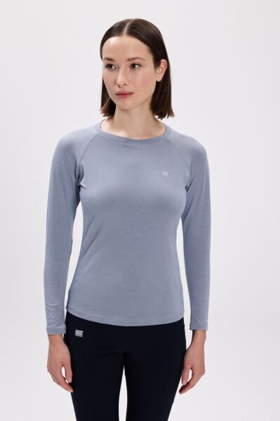 Kadın Taş Gri Uzun Kollu Body